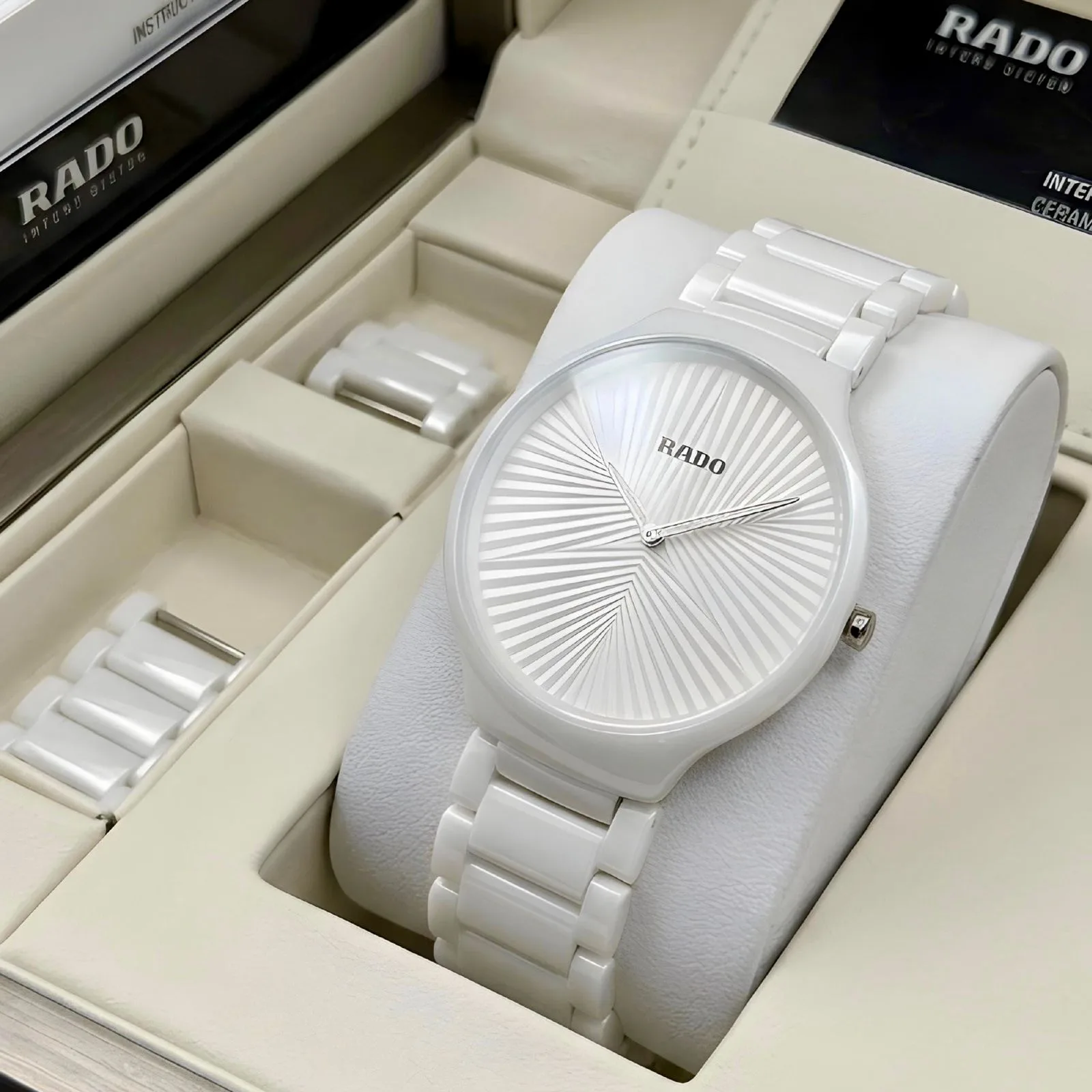 first copy watches Watches Rado True Thinline Ceramic White Premium Rado True Thinline Ceramic White - Image 2