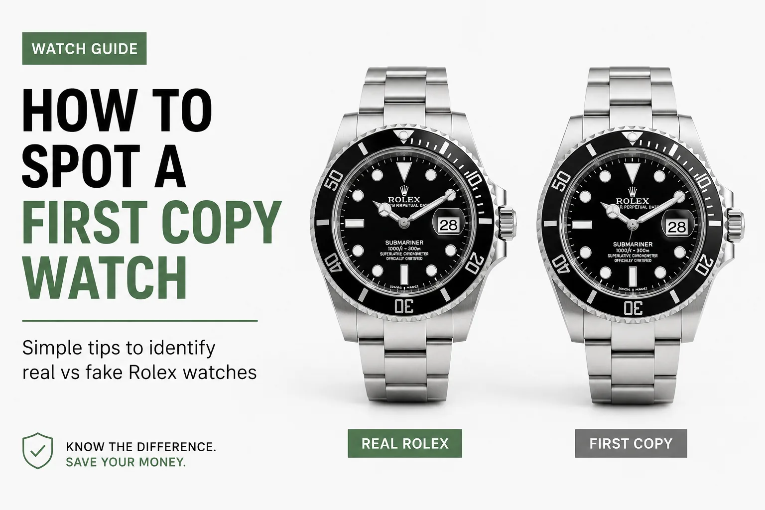 first copy watches Watches How To Spot A First Copy Watch? 8 Key Tests Premium How To Spot A First Copy Watch