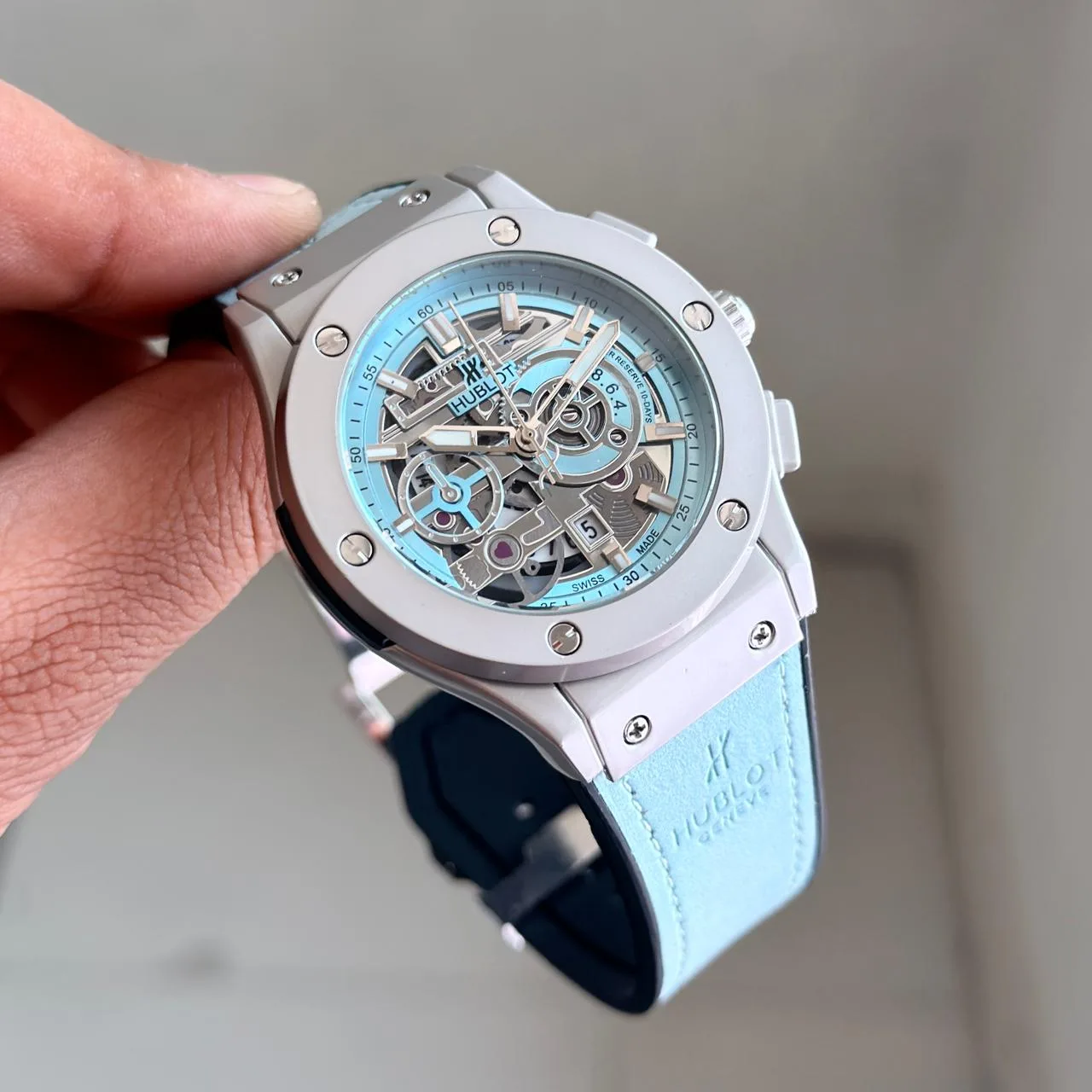first copy watches Watches Hublot Ice Blue Automatic Watch Premium Hublot Ice Blue Automatic Watch - Image 3