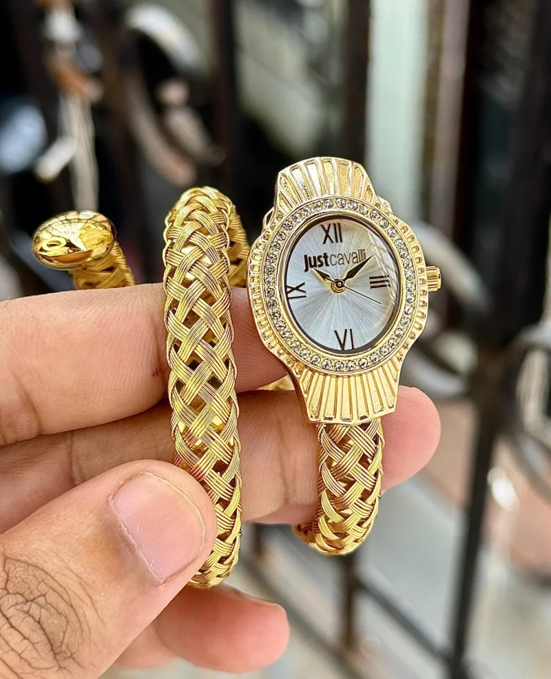 first copy watches Watches First Copy Watches Premium Just Cavalli Twined Coil Golden