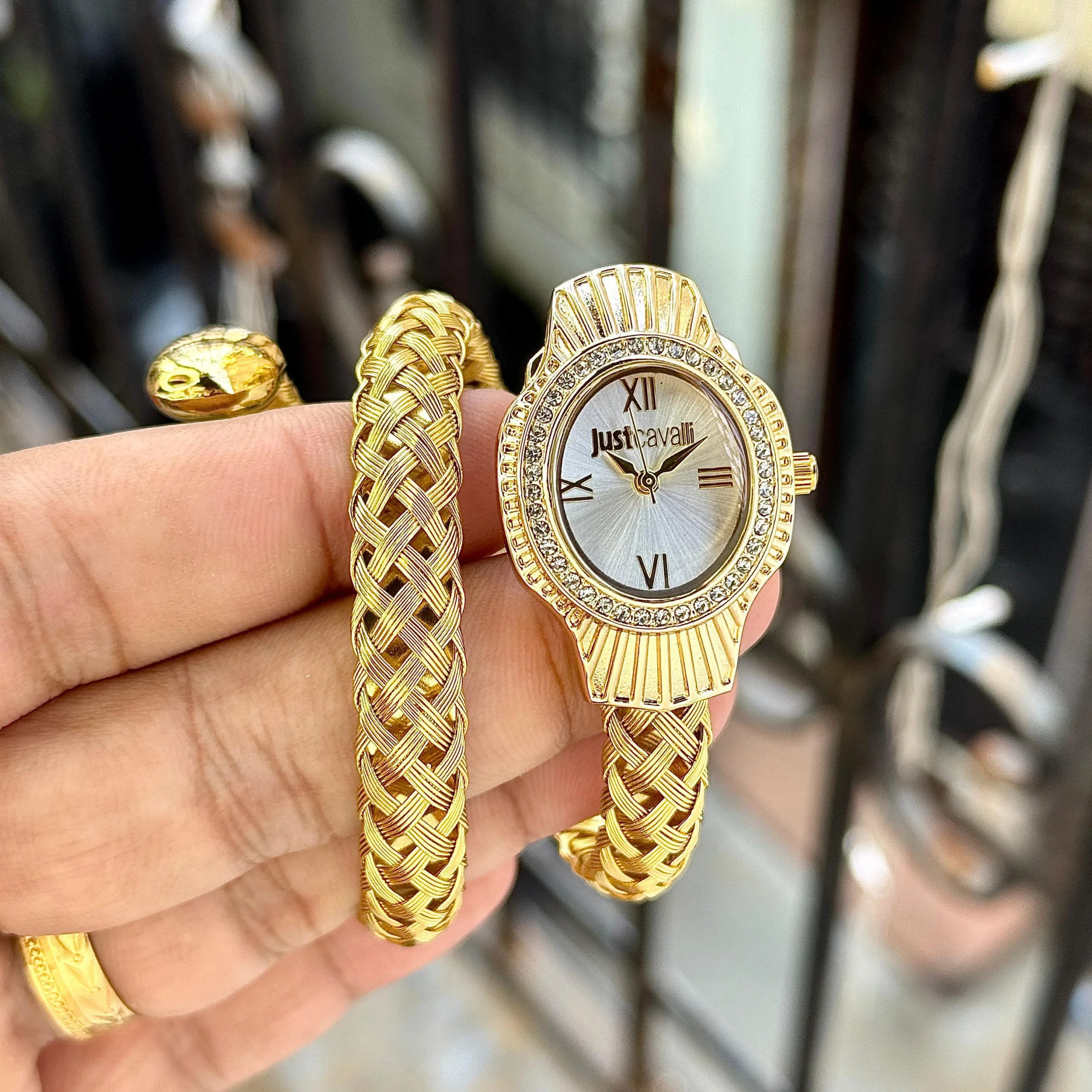 first copy watches Watches Just Cavalli Twined Coil Golden Premium Just Cavalli Twined Coil Golden