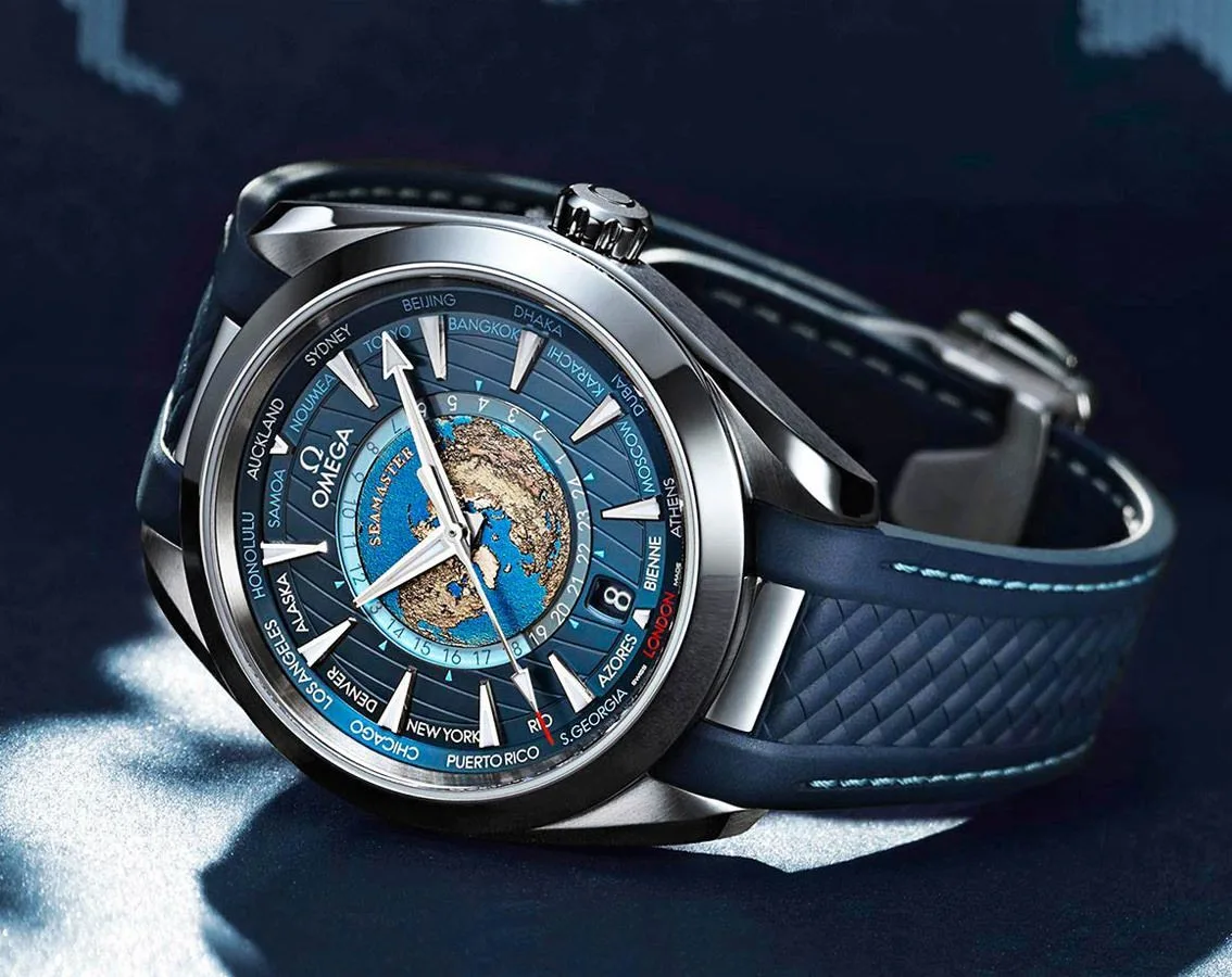 first copy watches Omega Seamaster Aqua Terra World Map Premium Watch Store Omega Seamaster Aqua Terra World Map men