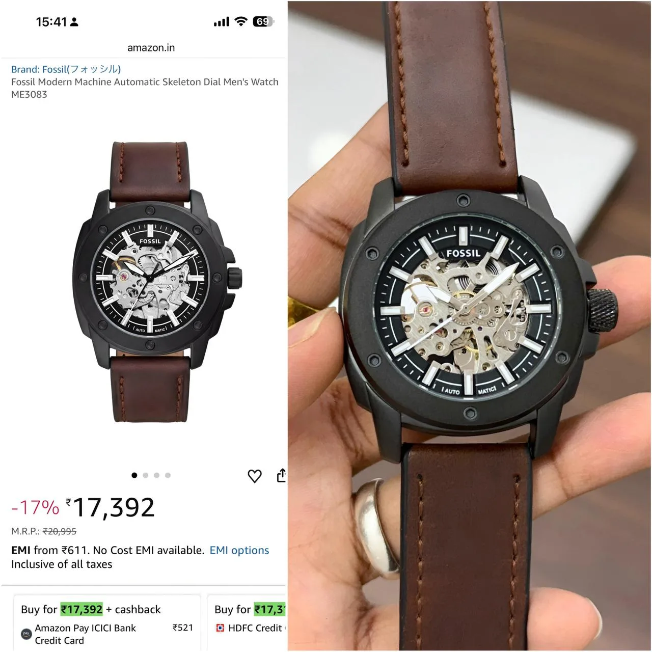first copy watches Watches Fossil Modern Machine Automatic Premium Fossil Modern Machine Automatic