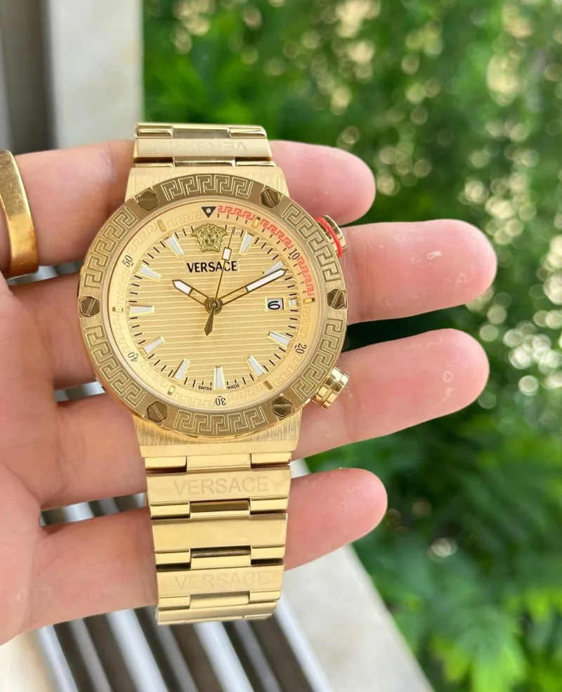 first copy Versace Greca Logo 43mm Gold