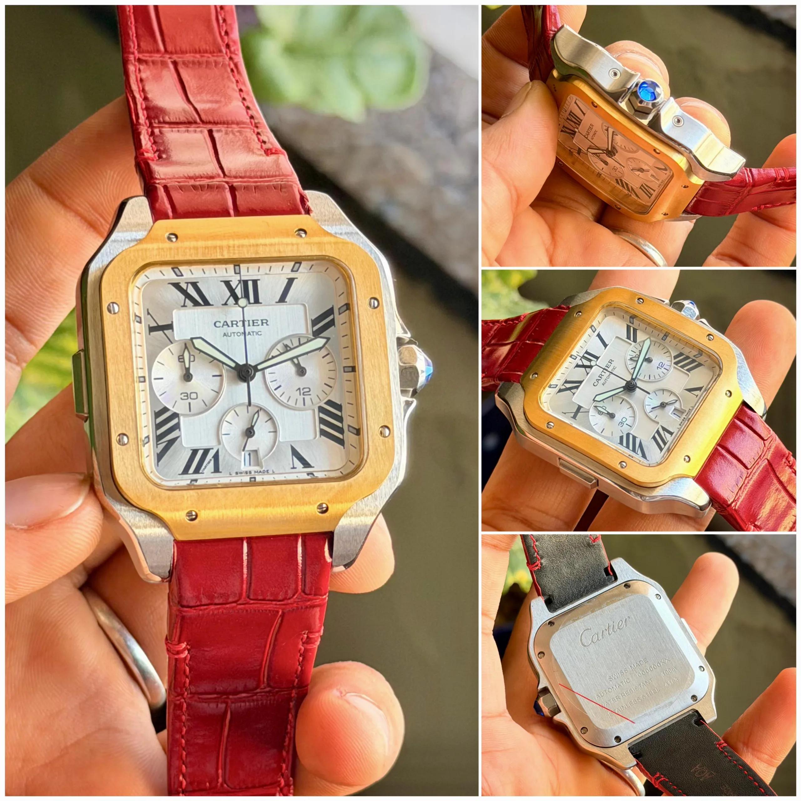 first copy watches Cartier Santos Semi-ETA Chronograph Premium Watch Store Cartier Santos Chronograph Watch for Men