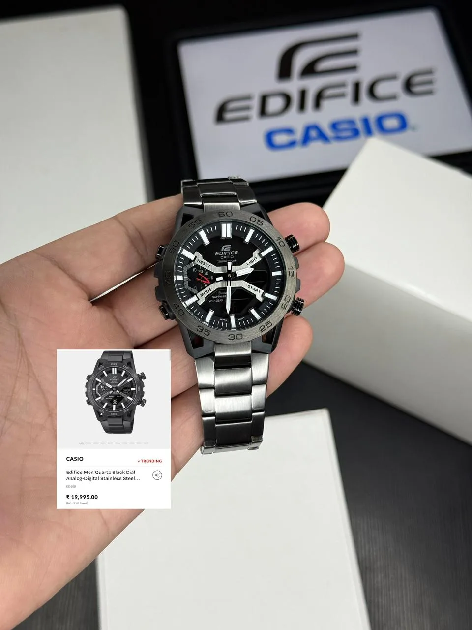first copy watches Casio Edifice Black Dial Analog-Digital Premium Watch Store Casio Edifice Black Dial Analog-Digital