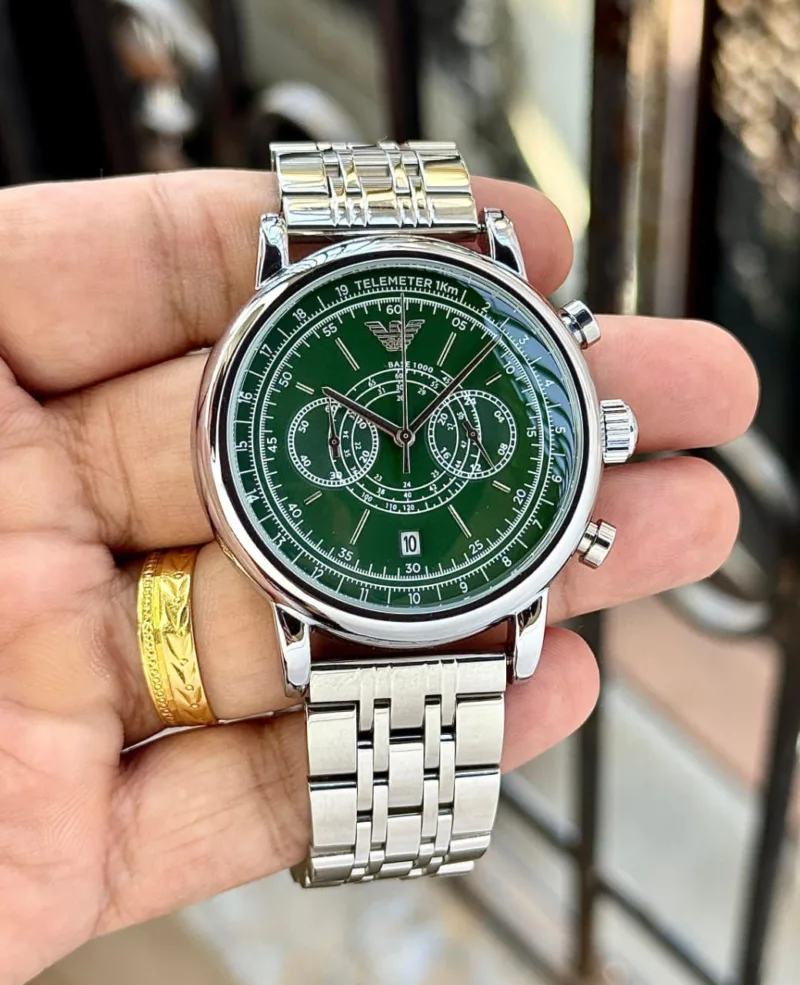 Emporio Armani Classic Chronograph Green Dial