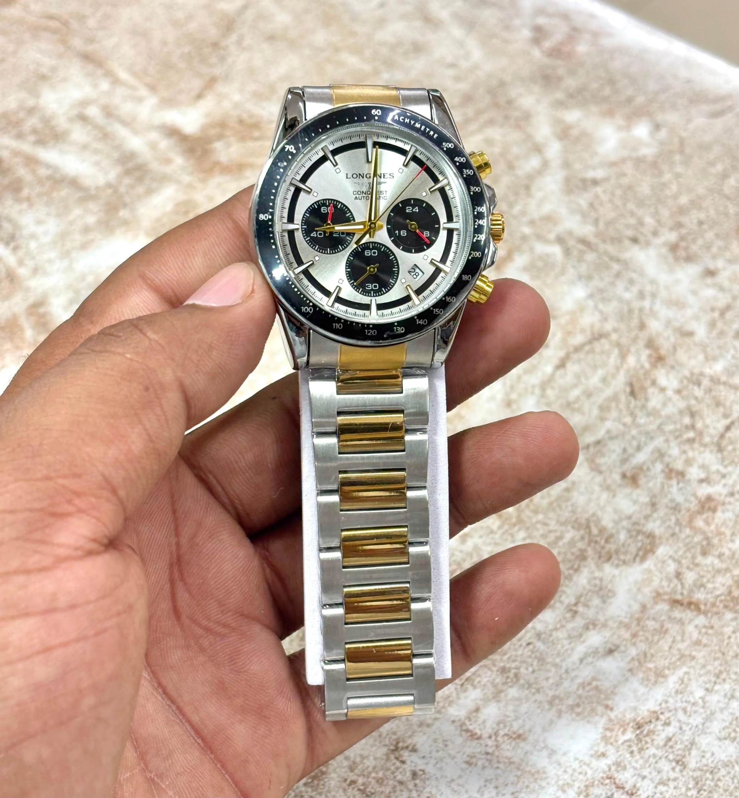 first copy watches Longines Chronograph Gold-Tone Premium Premium Watch Store Longines Chronograph Watch for Men