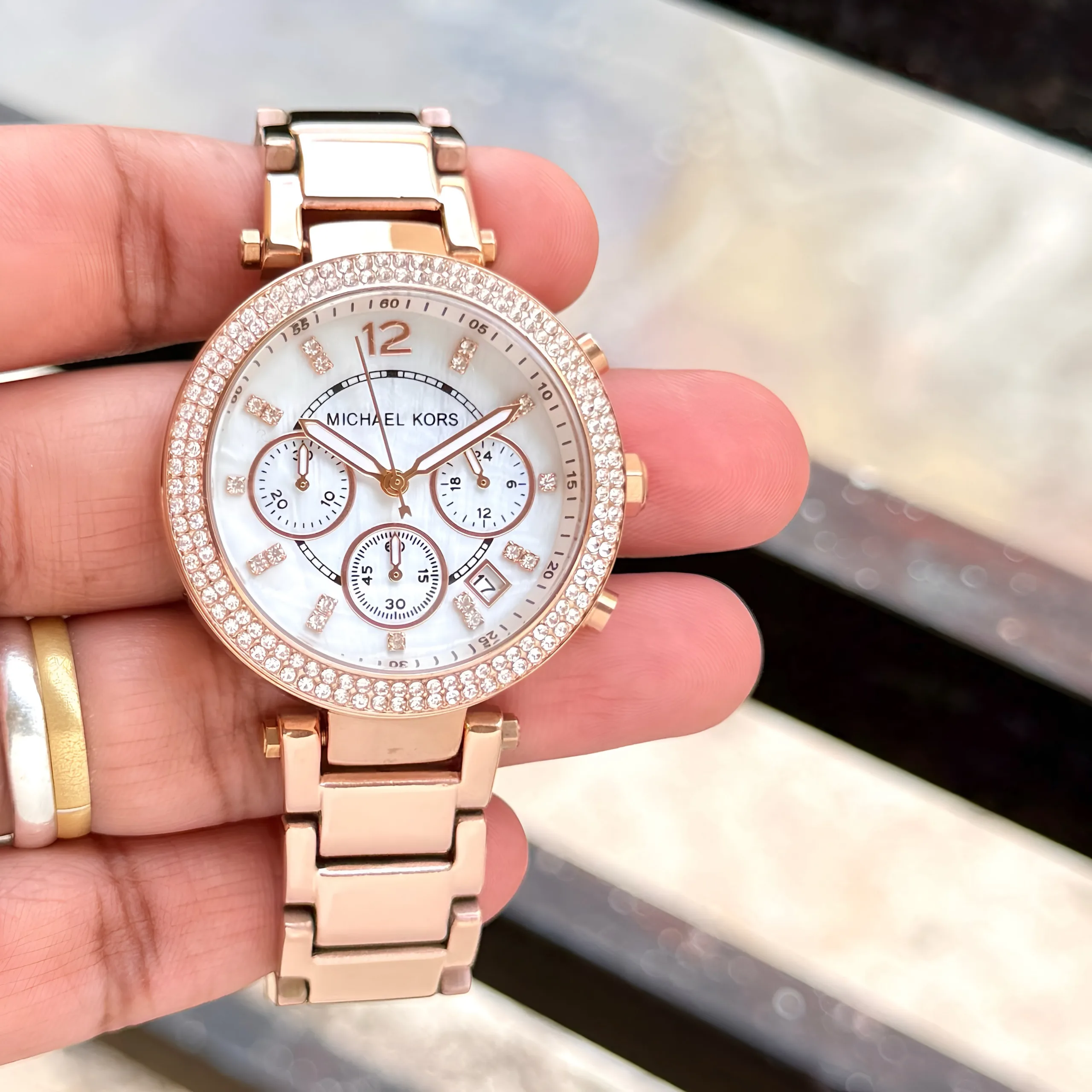first copy watches Michael Kors Parker MK5491 Rose Gold Chronograph Premium Watch Store Michael Kors Parker MK5491 Rose Gold Chronographa