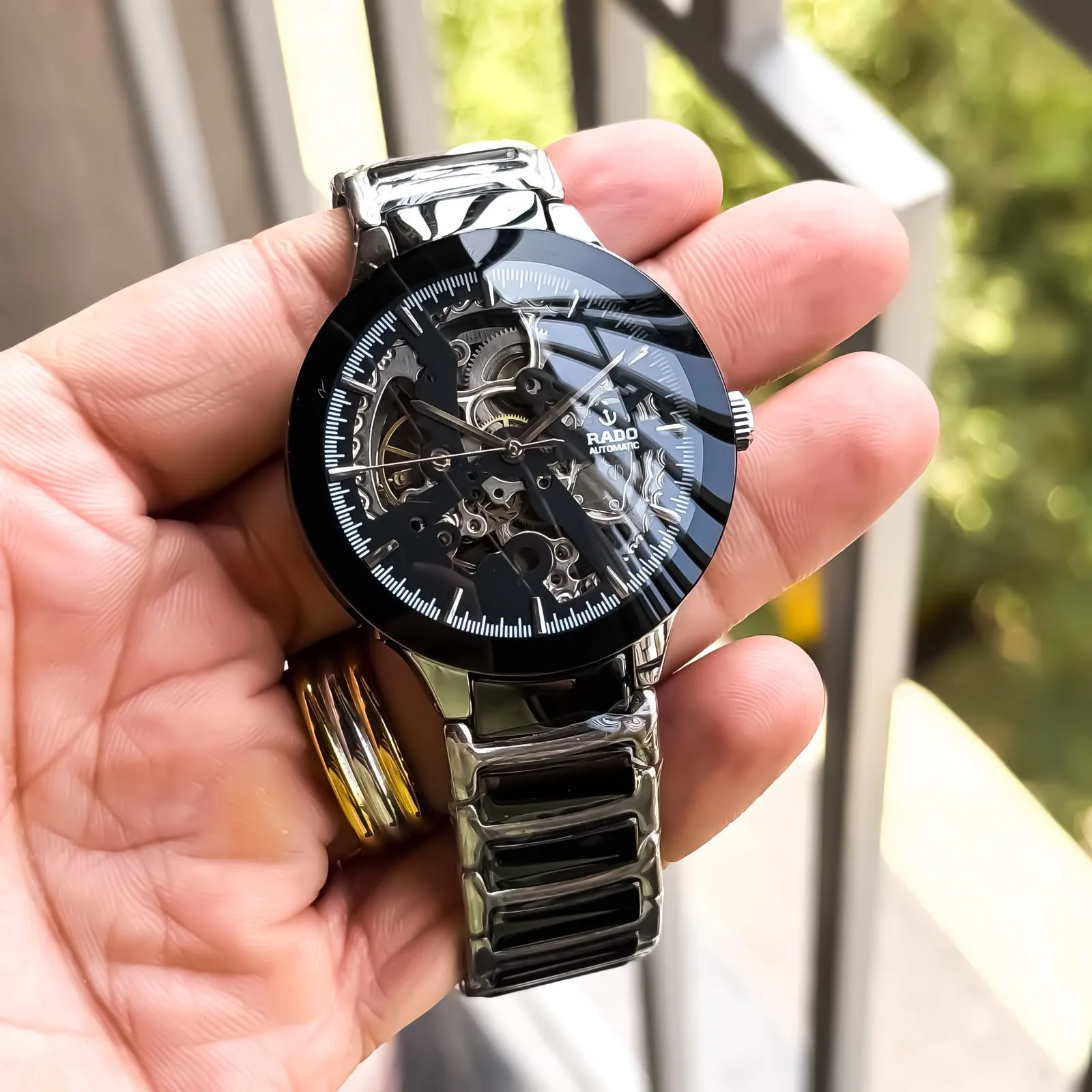 first copy watches Rado Centrix Automatic Open Heart Jubile Black Premium Watch Store Rado Centrix Automatic Open Heart Jubile Black