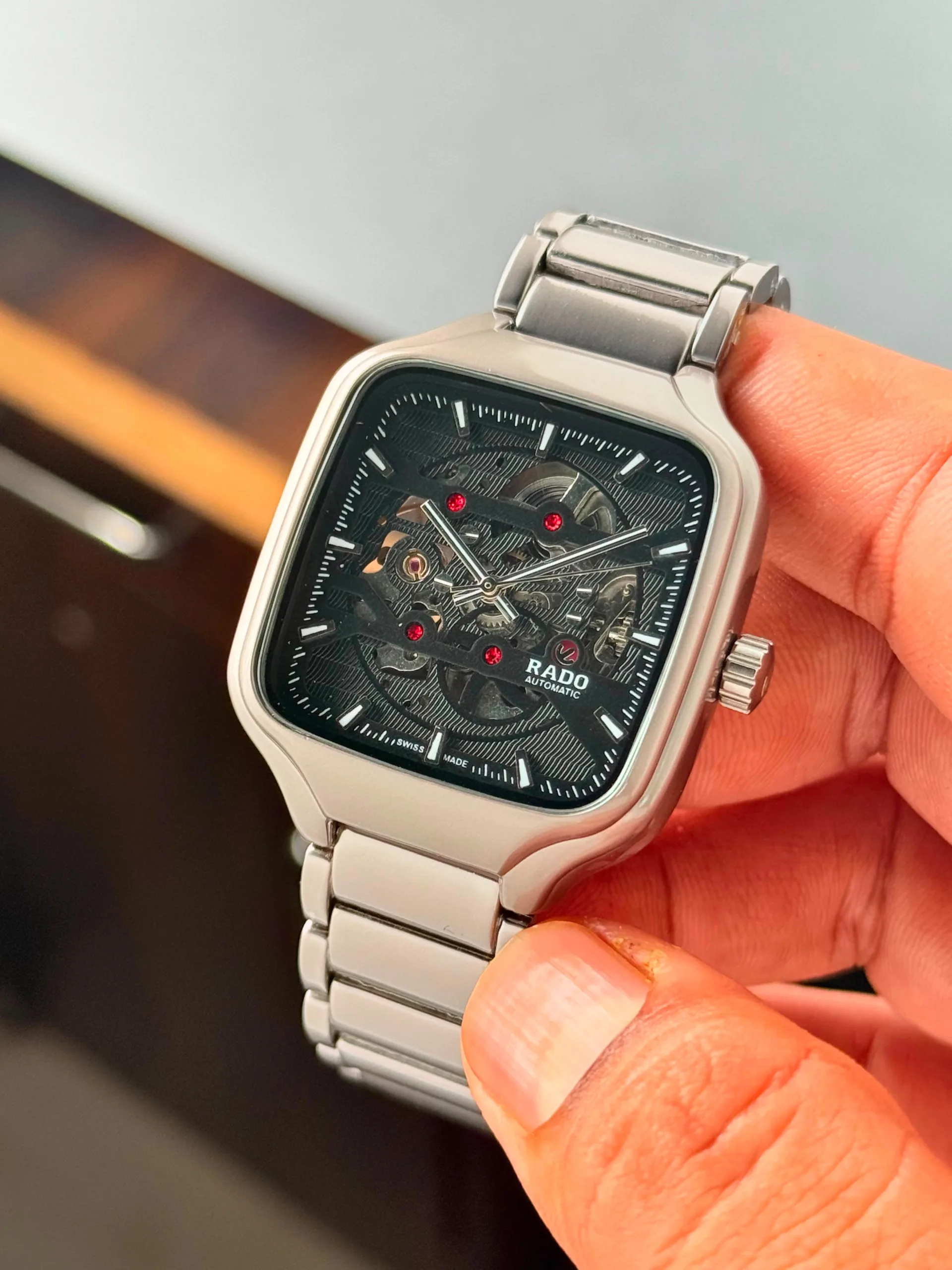first copy watches Rado True Square Open Heart Japanese Automatic Premium Watch Store Rado True Square Open Heart Automatic silver