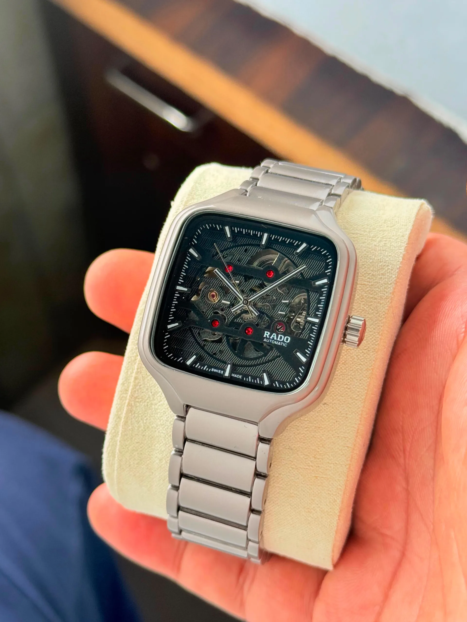 first copy watches Rado True Square Open Heart Japanese Automatic Premium Watch Store Rado True Square Open Heart Automatic silver