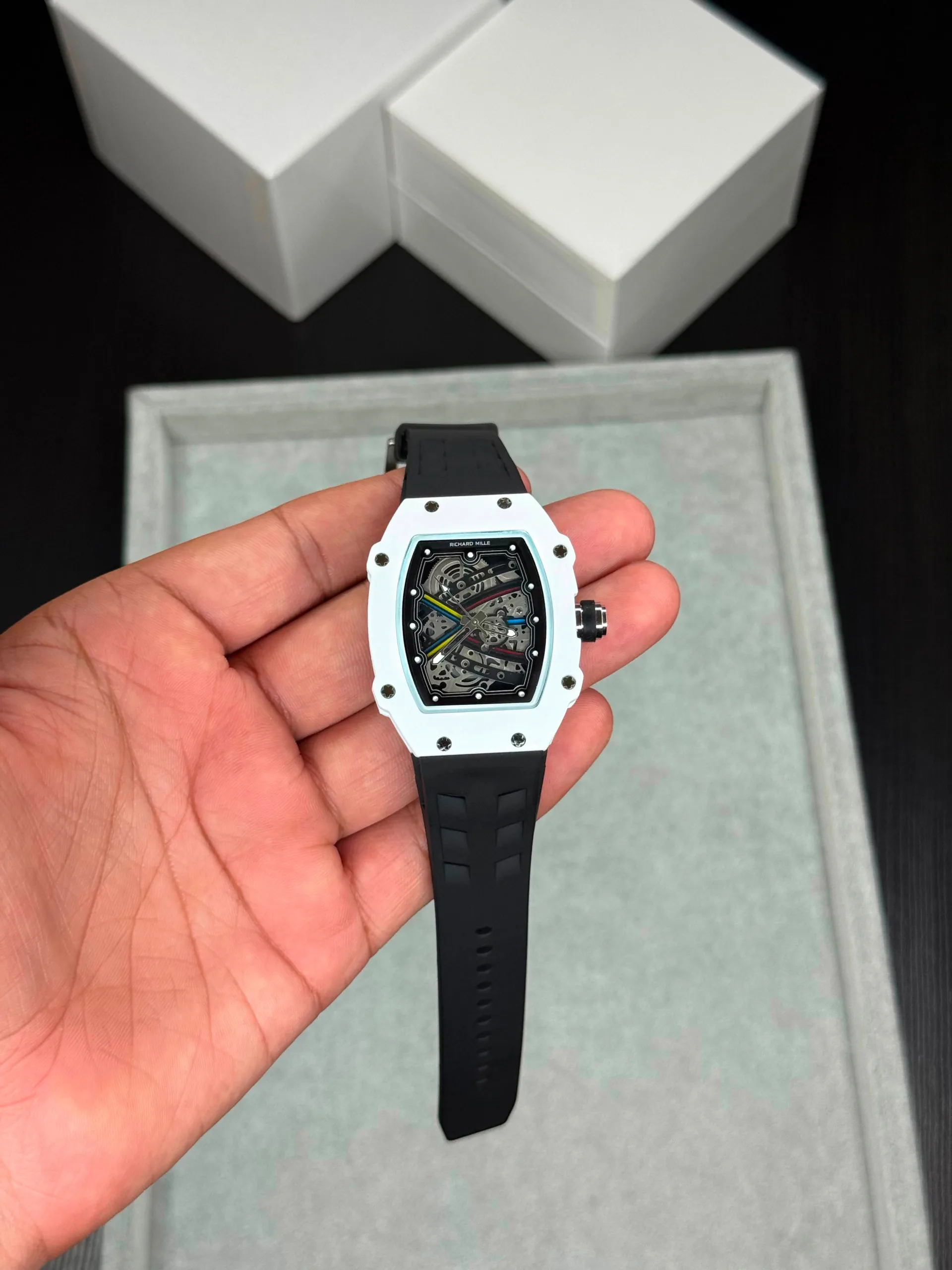 first copy watches Richard Mille RD Skeleton Tonneau Premium Watch Store Richard Mille RD Skeleton Tonneau