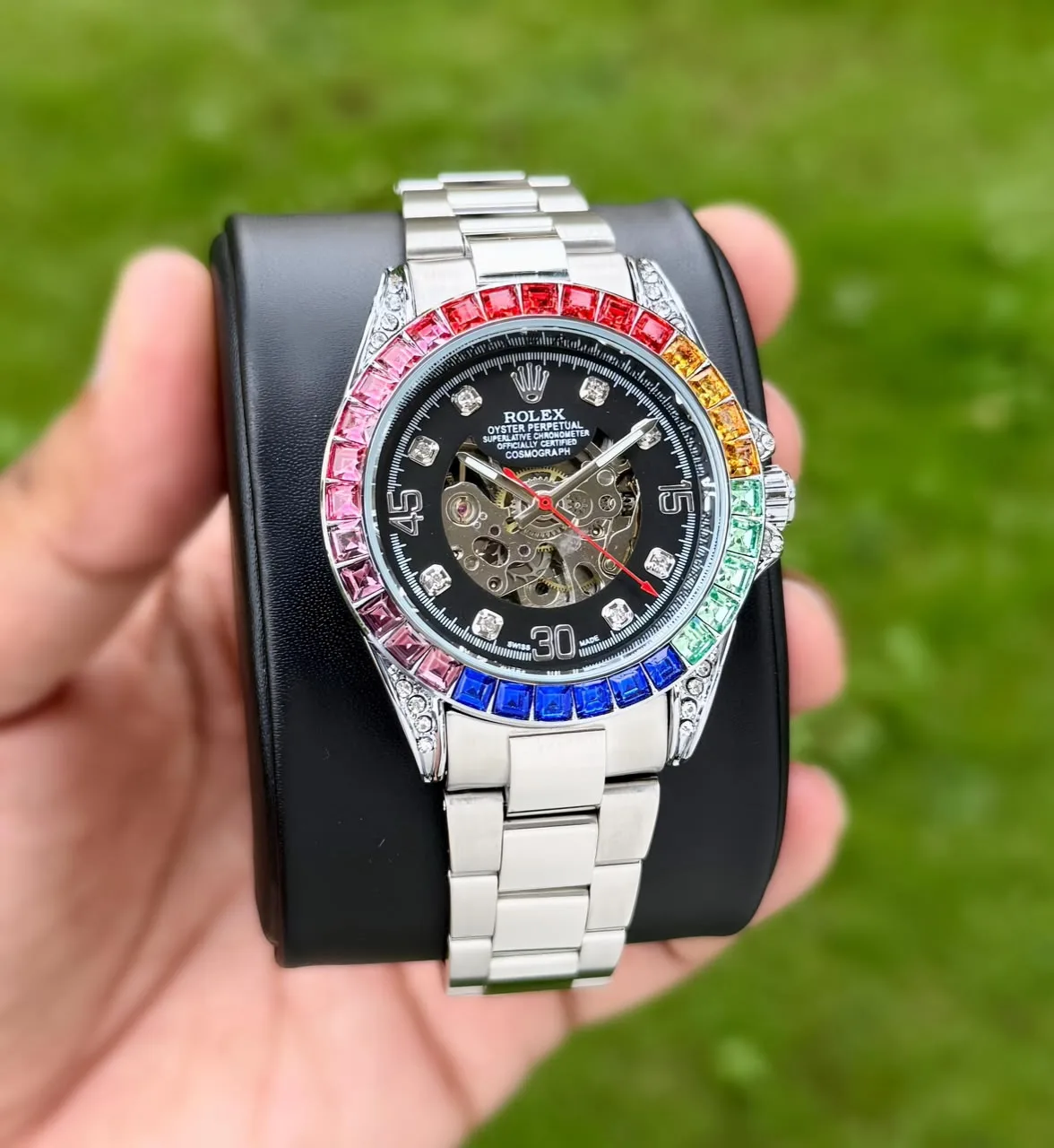 first copy watches Rolex Rainbow Automatic Open Heart Premium Watch Store Rolex Rainbow Automatic Open Heart