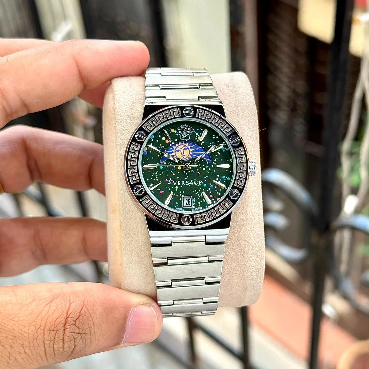 first copy watches Versace Cosmic Green Premium Watch Store Versace Cosmic Green men