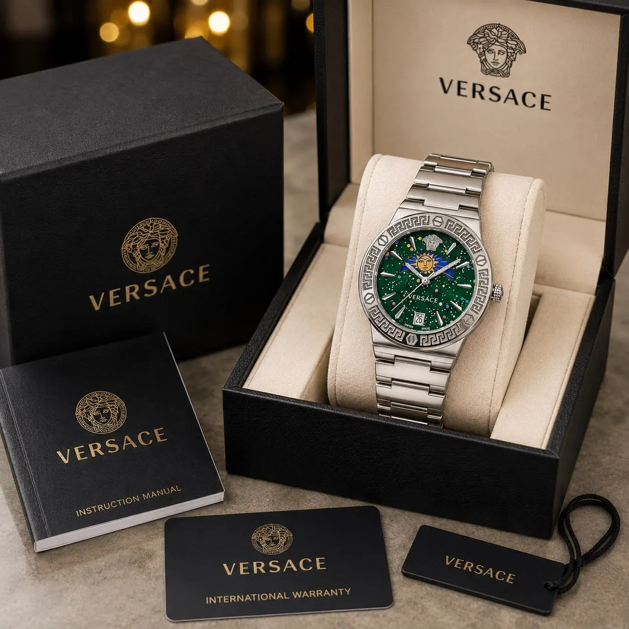 first copy watches Versace Cosmic Green Premium Watch Store Versace Cosmic Green men