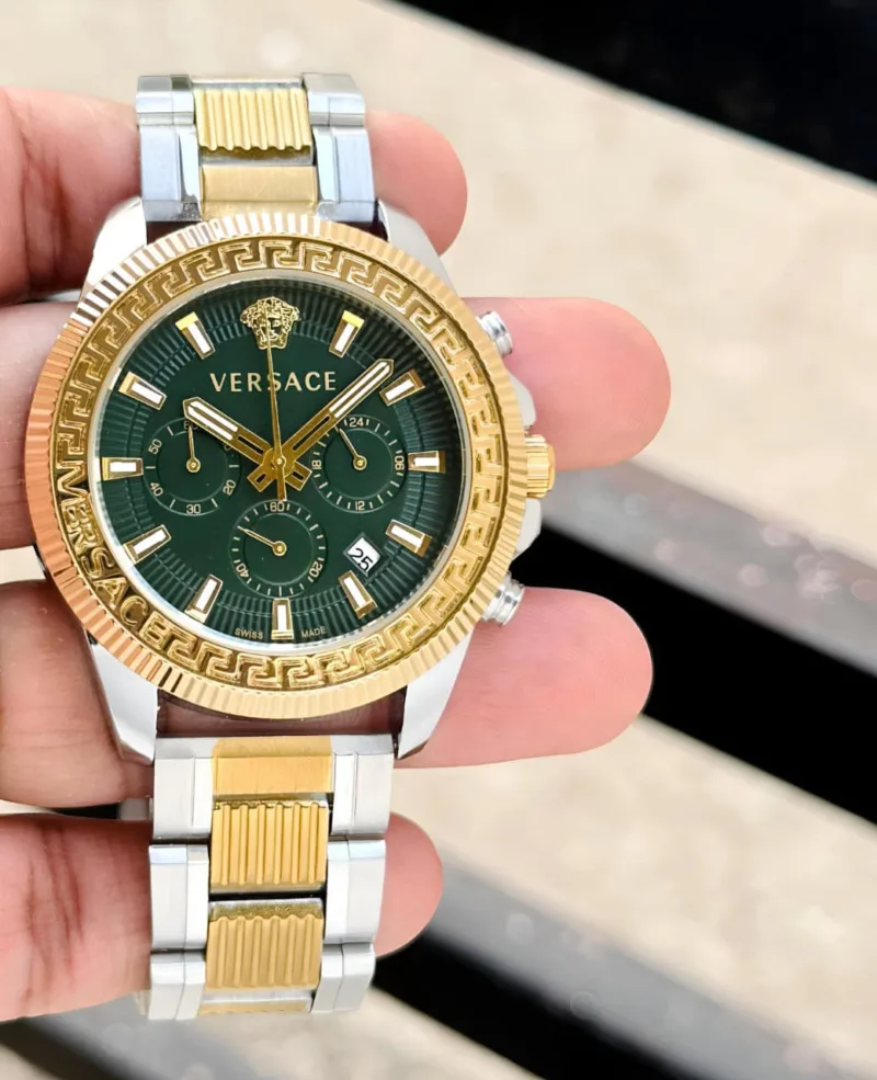 Versace Greca Chronograph Green Dial