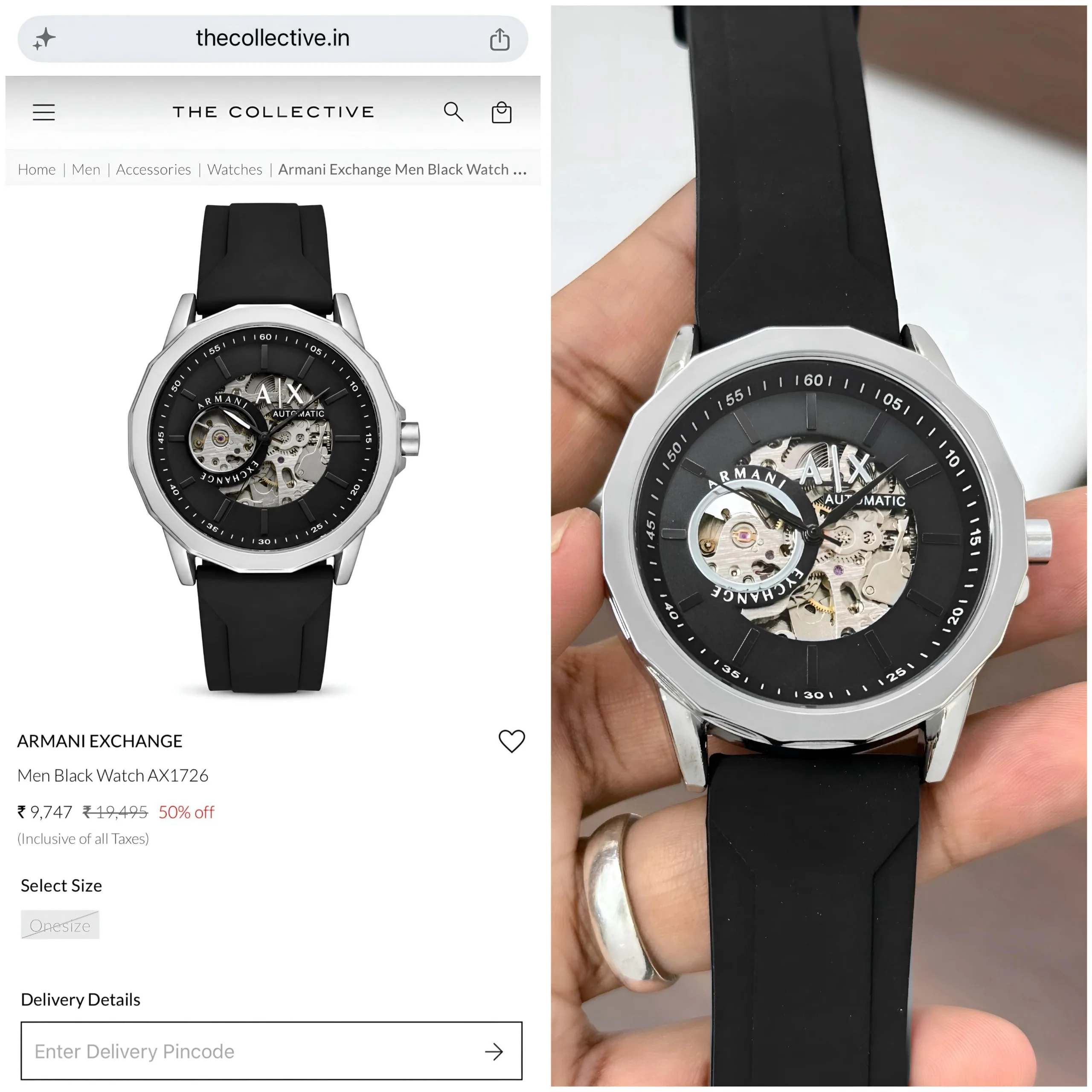 first copy watches Armani Exchange AX Automatic Skeleton Premium Watch Store Armani Exchange AX Automatic Skeleton