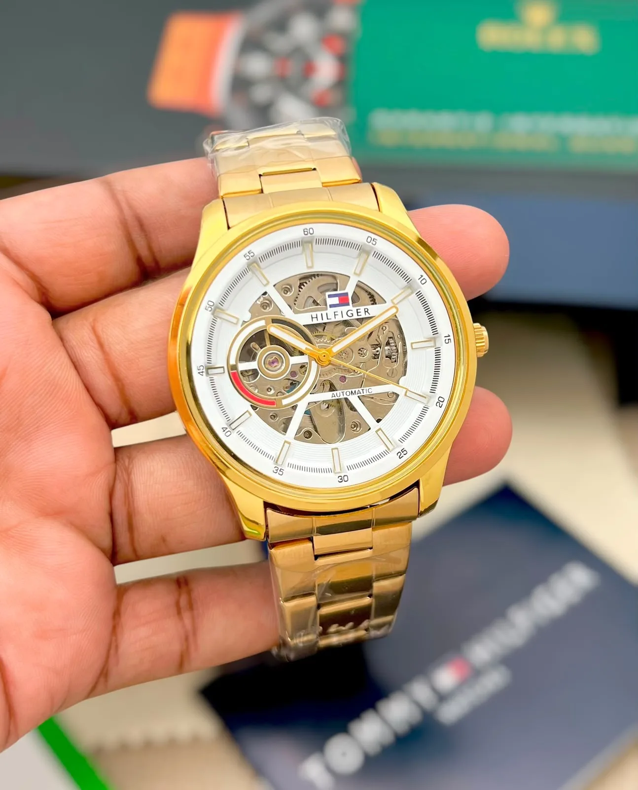 first copy watches Tommy Hilfiger Modern Gold Automatic Premium Watch Store Tommy Hilfiger