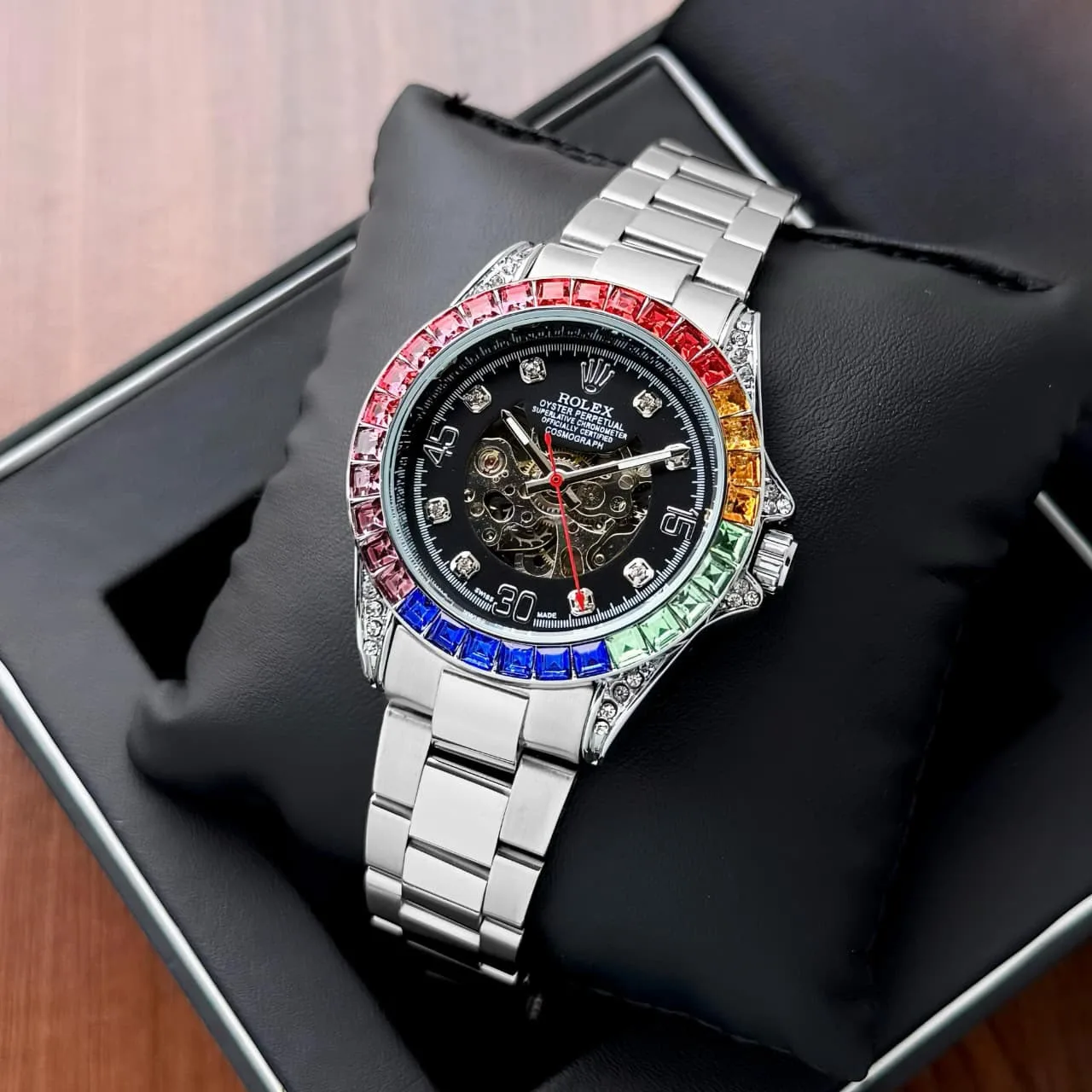 first copy watches Rolex Rainbow Automatic Open Heart Premium Watch Store Rolex Rainbow Automatic Open Heart