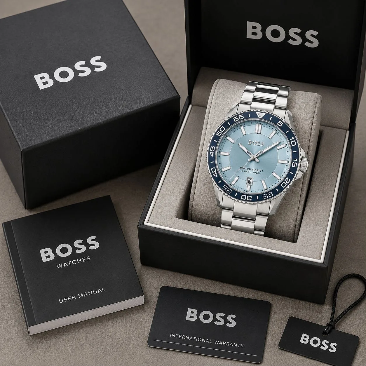 first copy watches BOSS Runner 3H Ice Blue Dial Premium Watch Store BOSS Runner 3H Ice Blue Dial