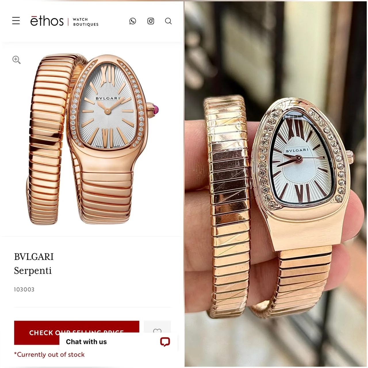first copy watches Bvlgari Serpenti Tubogas Rosegold Premium Watch Store Bvlgari Serpenti Tubogas