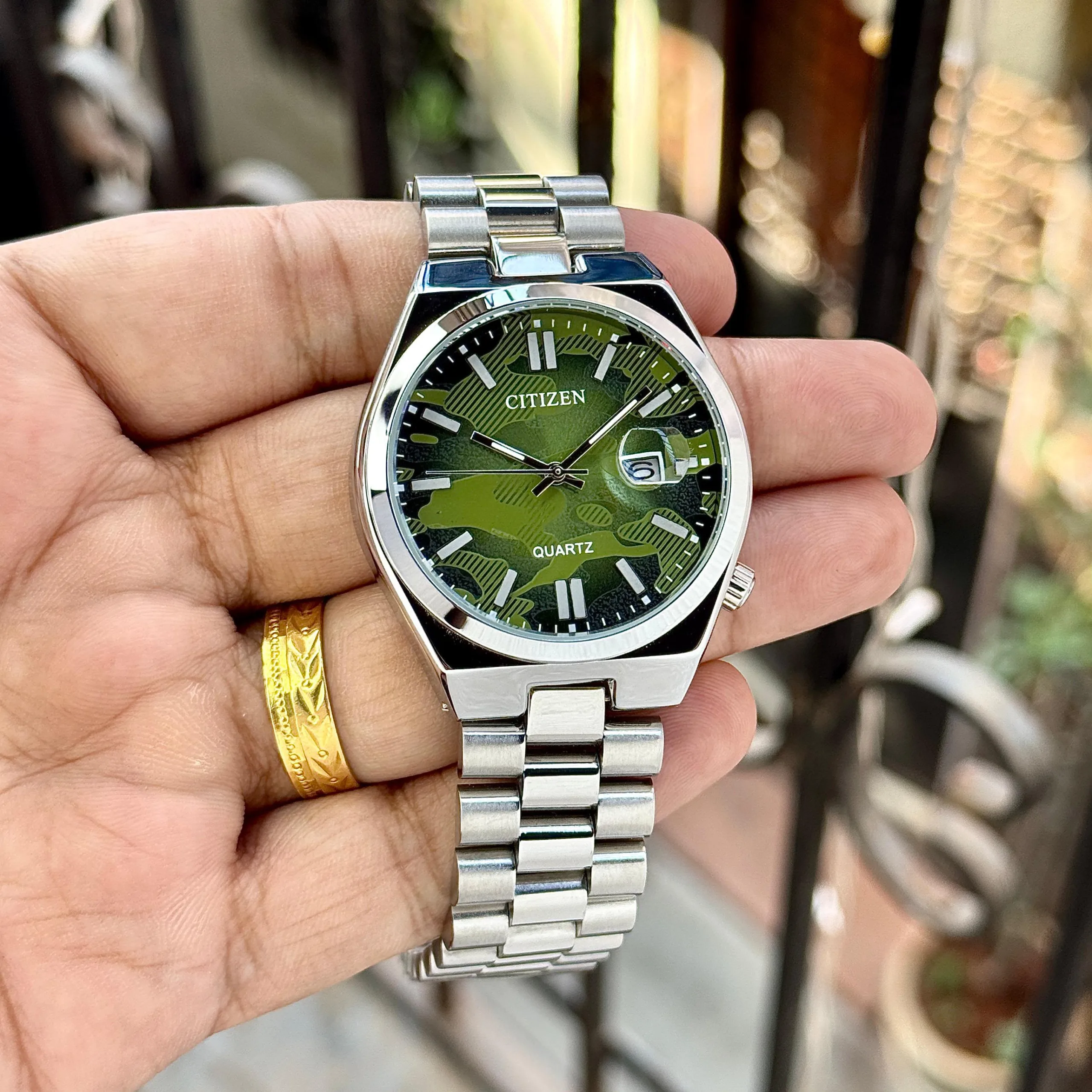 first copy watches Citizen Tsuyosa Green Camouflage Dial Premium Watch Store Citizen Tsuyosa Green Camouflage Dial Watch for Men