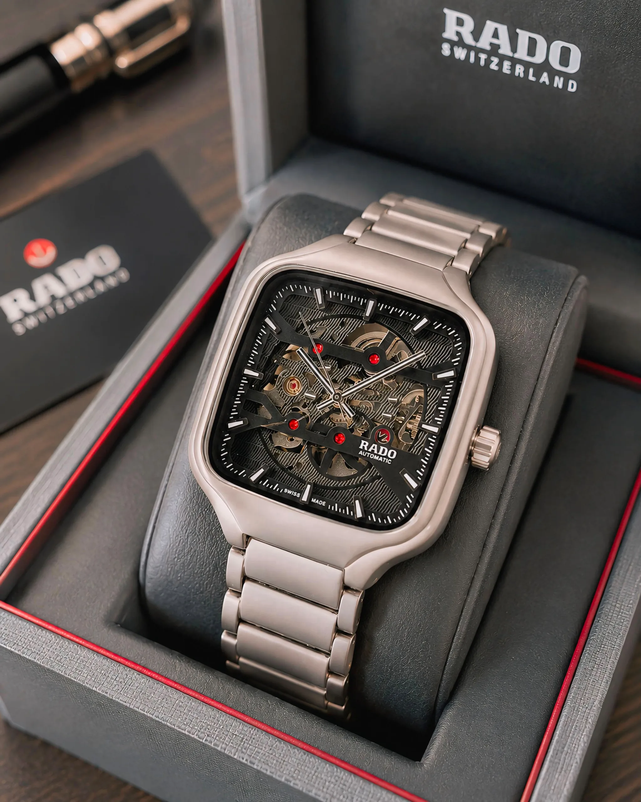 first copy watches Rado True Square Open Heart Japanese Automatic Premium Watch Store Rado True Square Open Heart Automatic silver