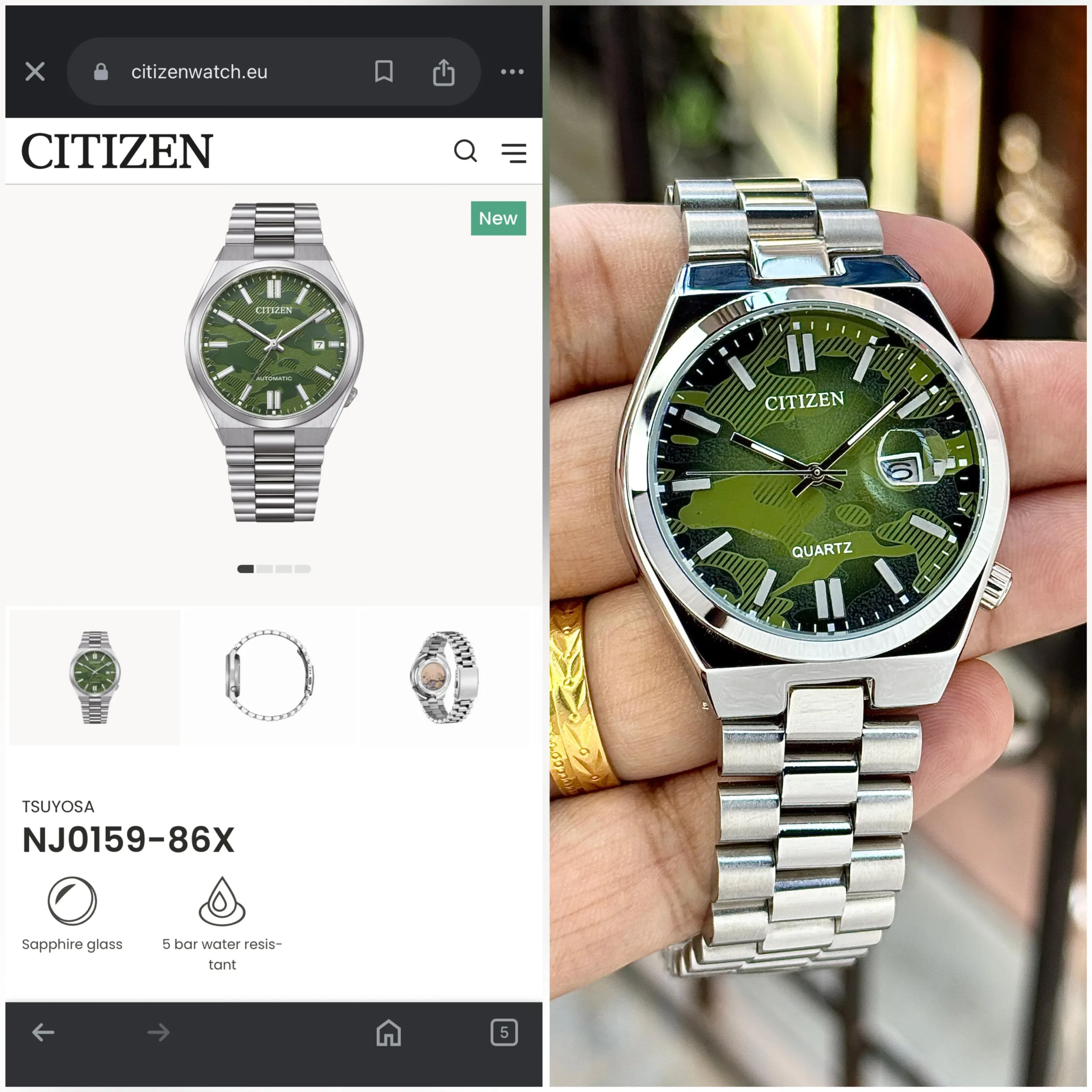 first copy watches Citizen Tsuyosa Green Camouflage Dial Premium Watch Store Citizen Tsuyosa Green Camouflage Dial Watch for Men