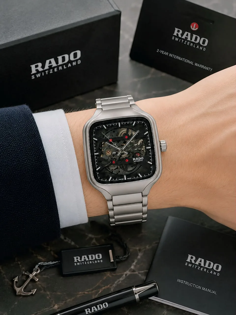 first copy watches Rado True Square Open Heart Japanese Automatic Premium Watch Store Rado True Square Open Heart Automatic silver