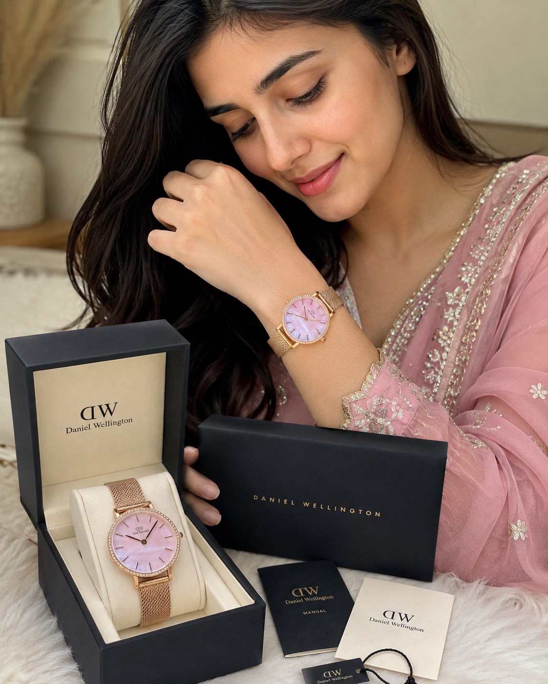 Daniel Wellington Petite Melrose Pink MOP
