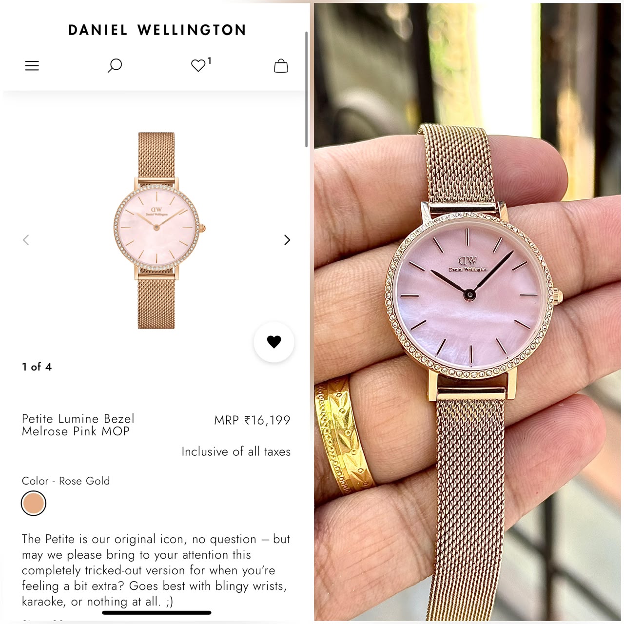 Daniel Wellington Petite Melrose Pink MOP