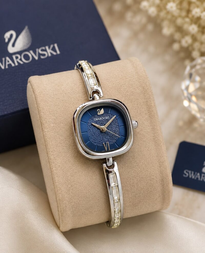 Swarovski Ladies Blue Dial & Crystal Bracelet