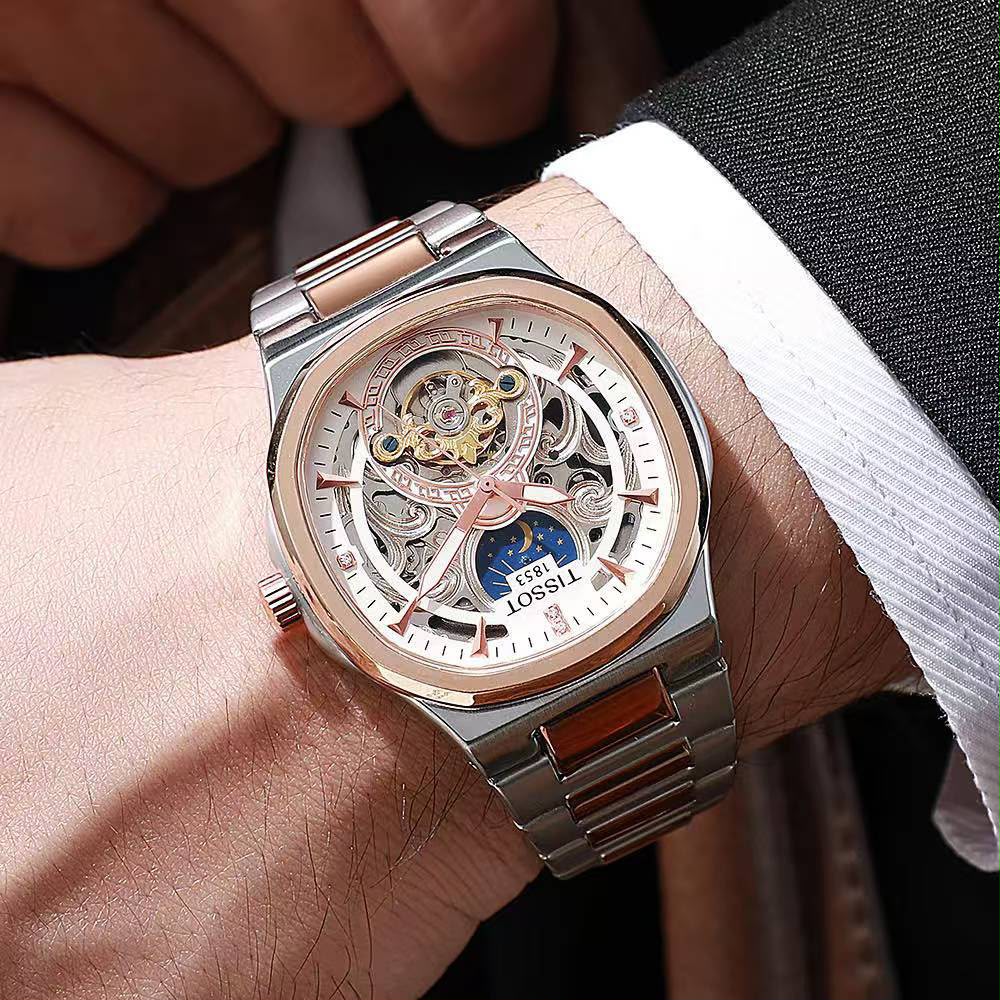 a Tissot Sun-Moon Automatic Open Dial