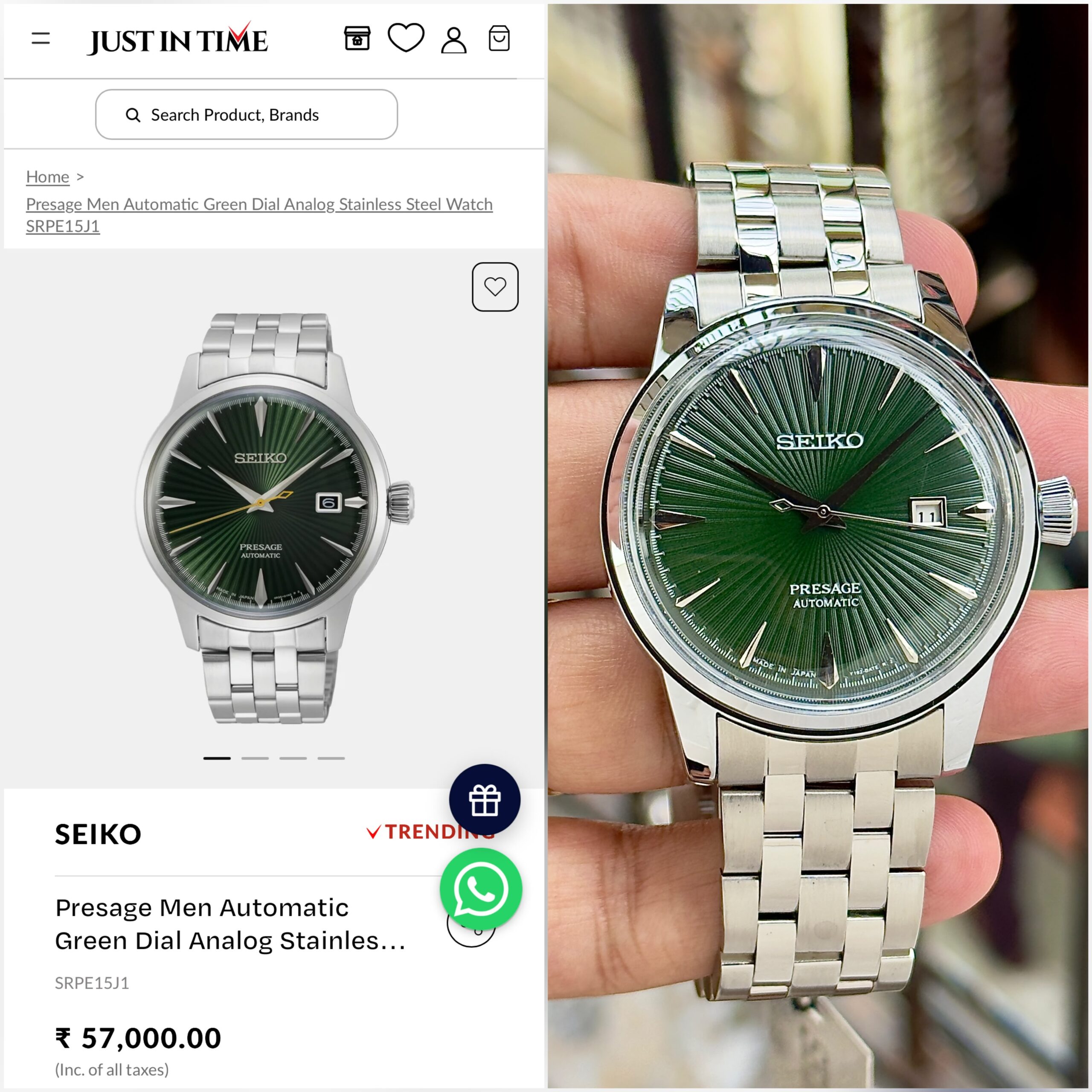 Seiko Presage SRPE15J1 Automatic