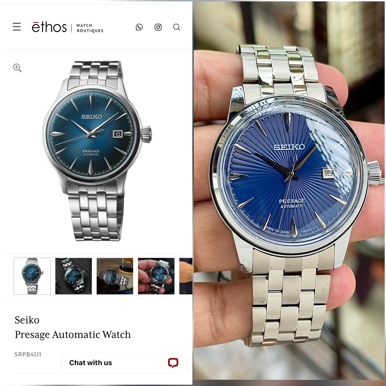 Seiko Presage SRPE15J1 Blue Automatic