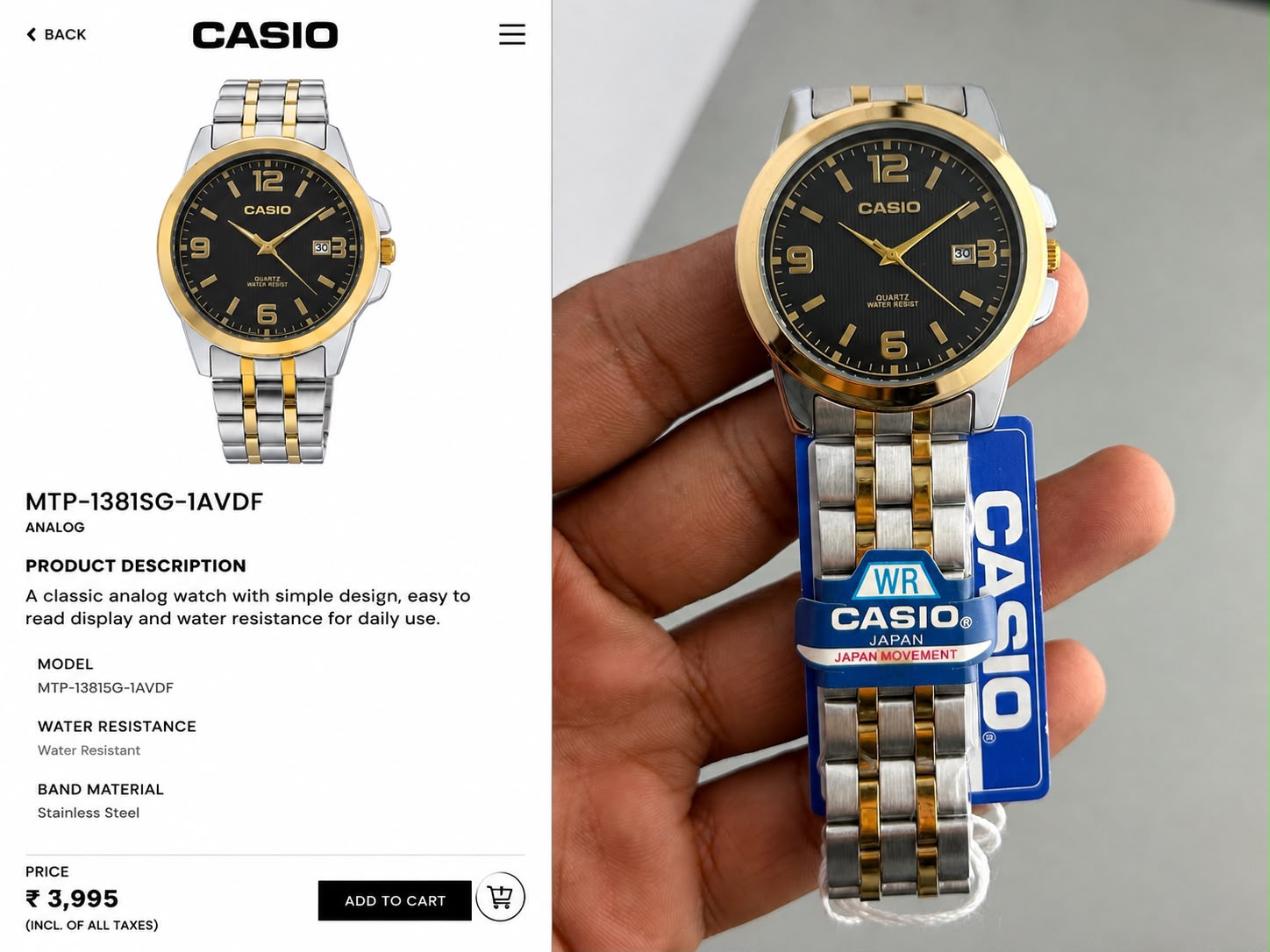 Casio MTP-1307G Two-Tone