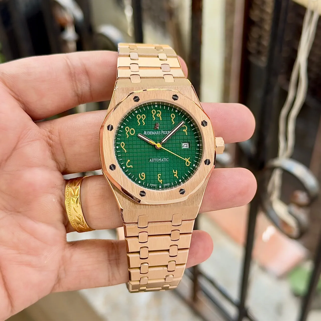 Audemars Piguet Royal Oak 15490OR Green Sanskrit Dial