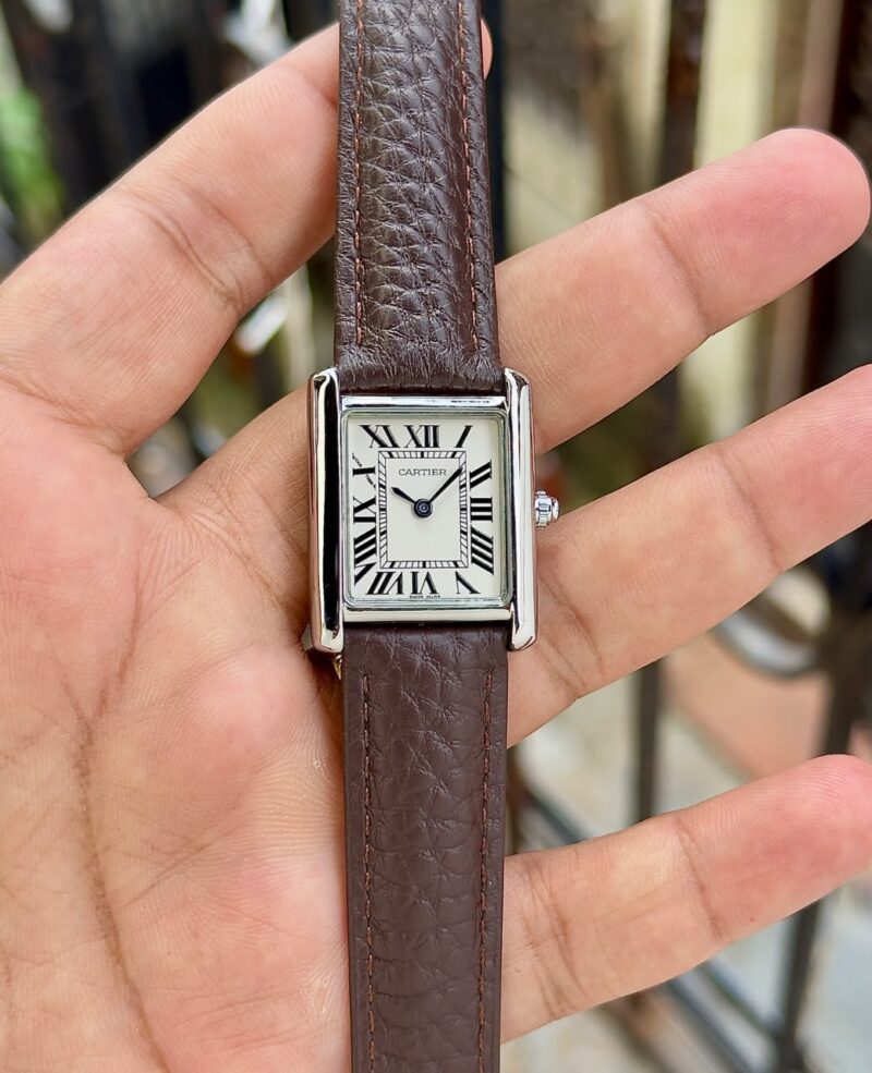 Cartier Tank Must 28mm Brown Leather Strap