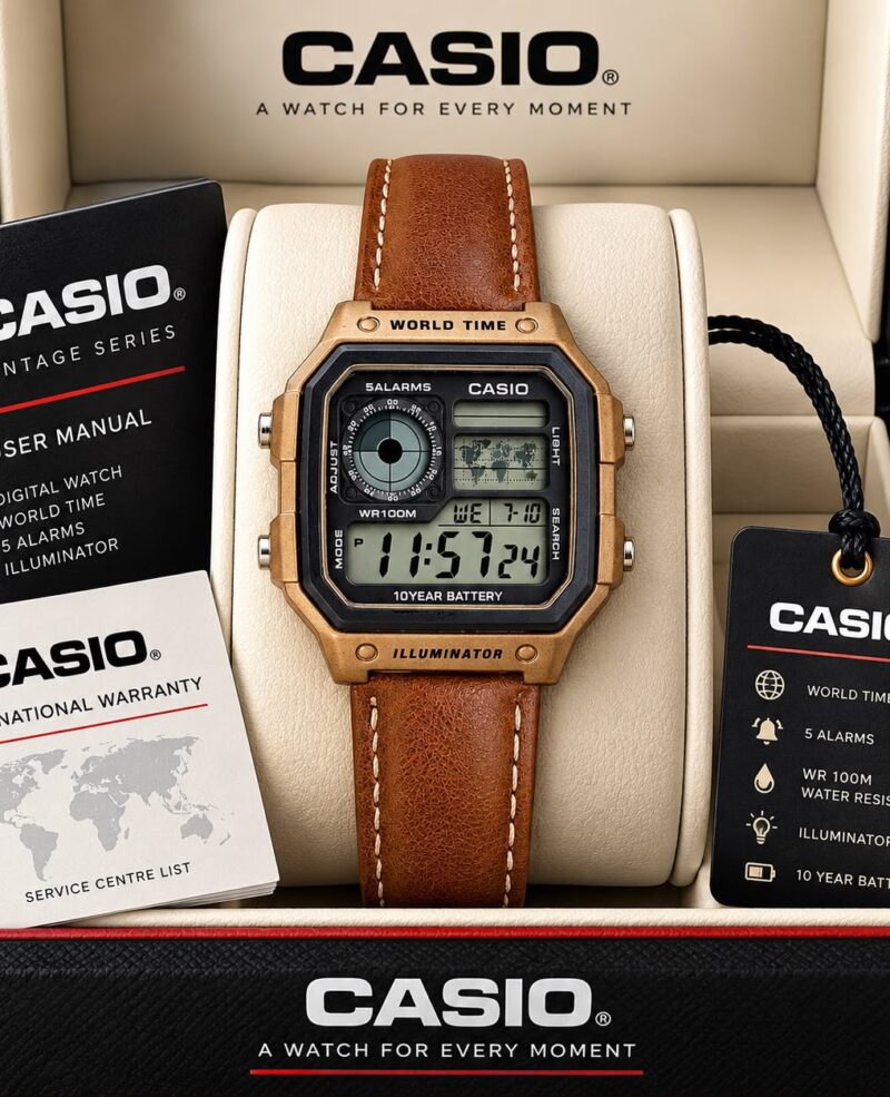 Casio Youth AE-1200 World Time Digital Watch 2