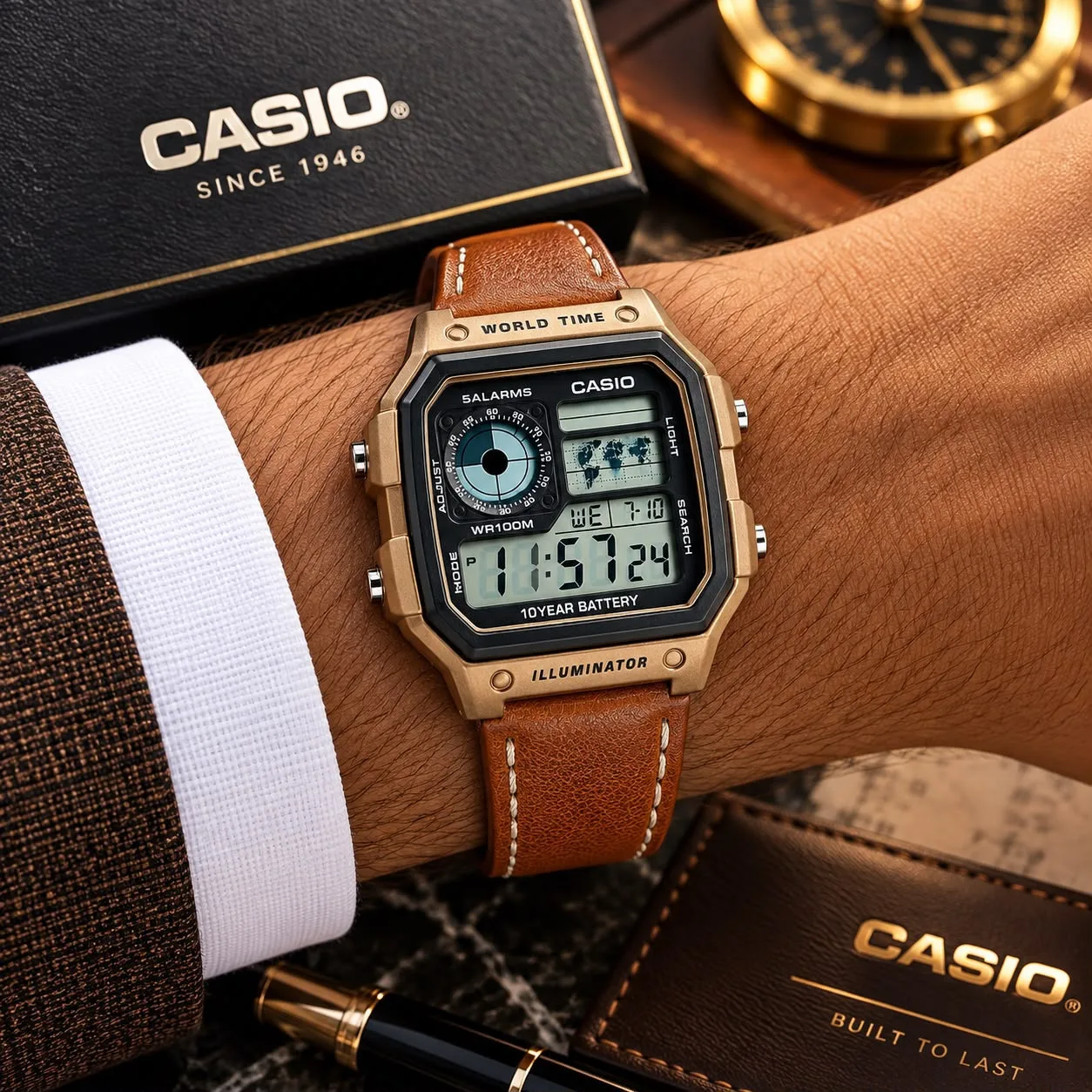 Casio Youth AE-1200 World Time Digital Watch 2