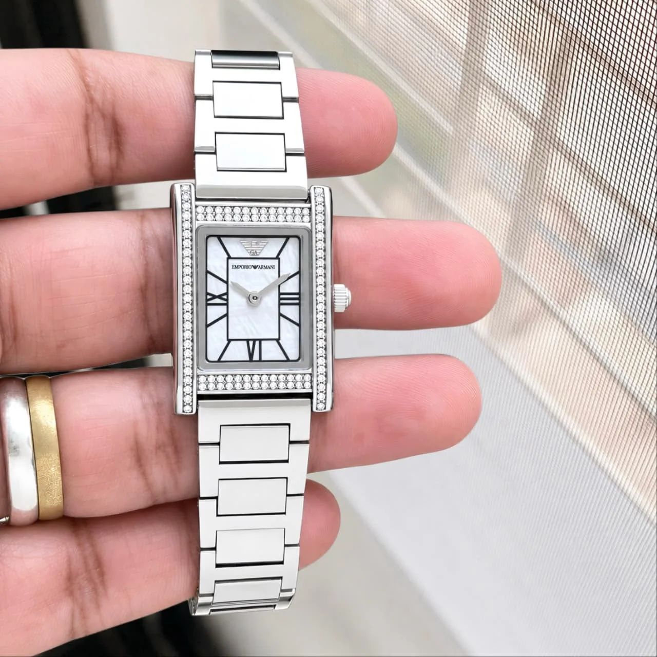 Emporio Armani Genni White Mother of Pearl