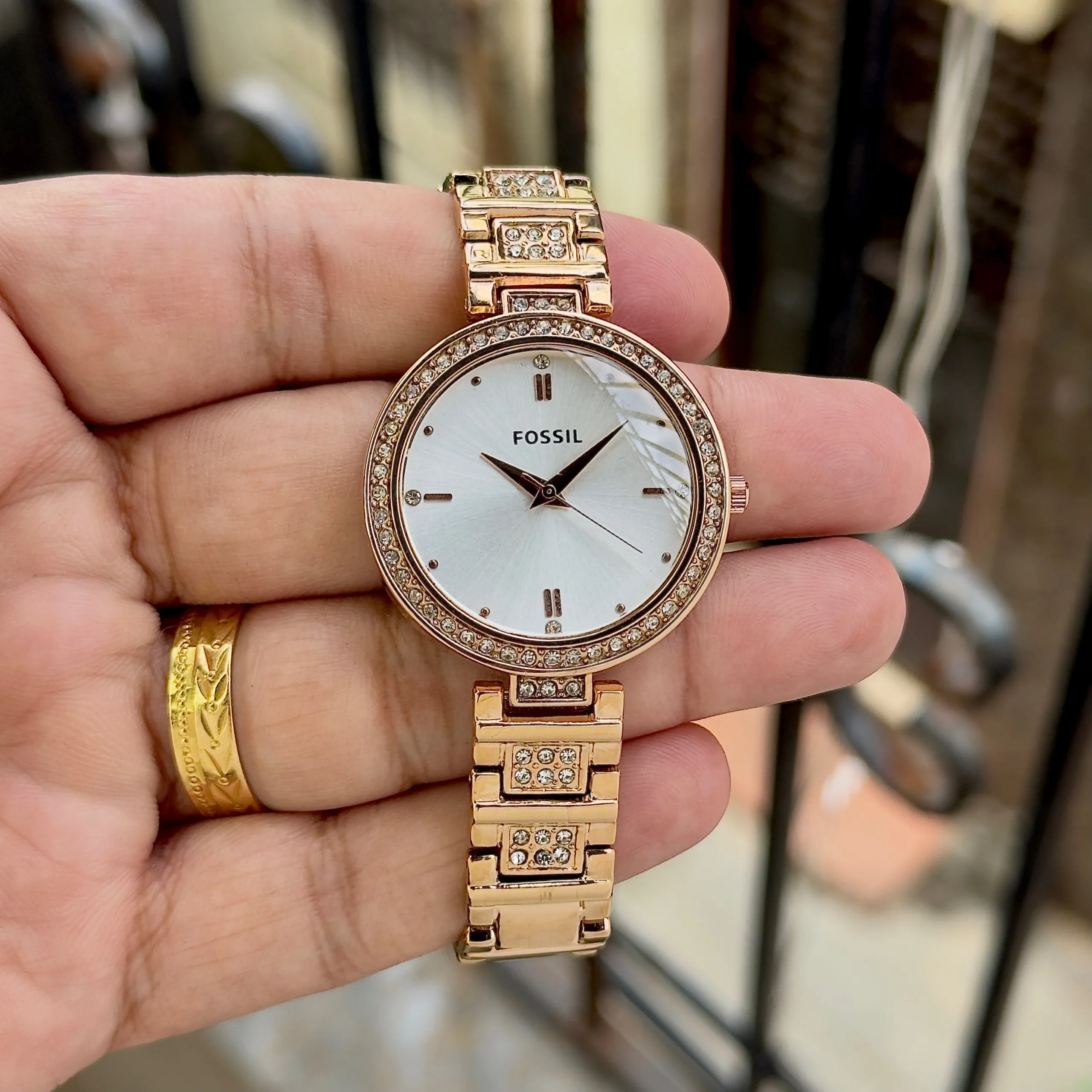 Fossil Karli Rose Gold White Dial