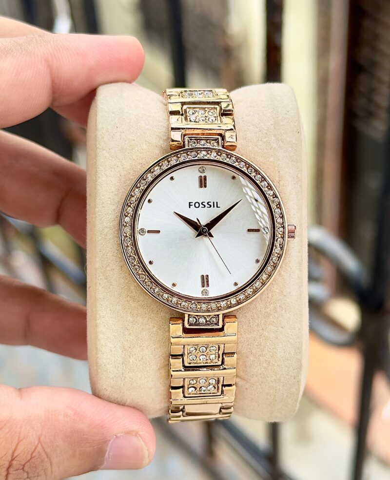 Fossil Karli Rose Gold White Dial