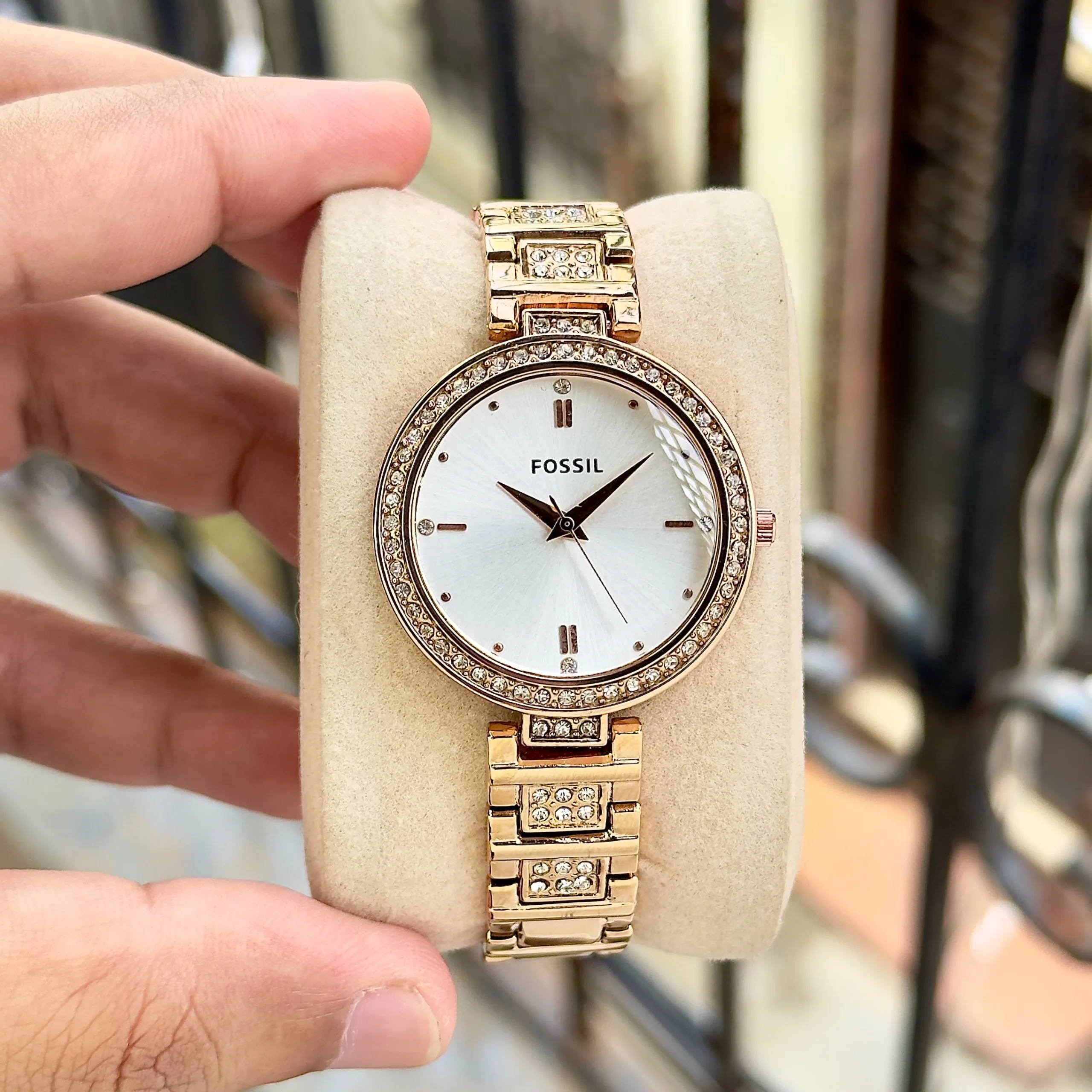 Fossil Karli Rose Gold White Dial