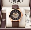 Fossil Roman Figures Tourbillon Open Automatic