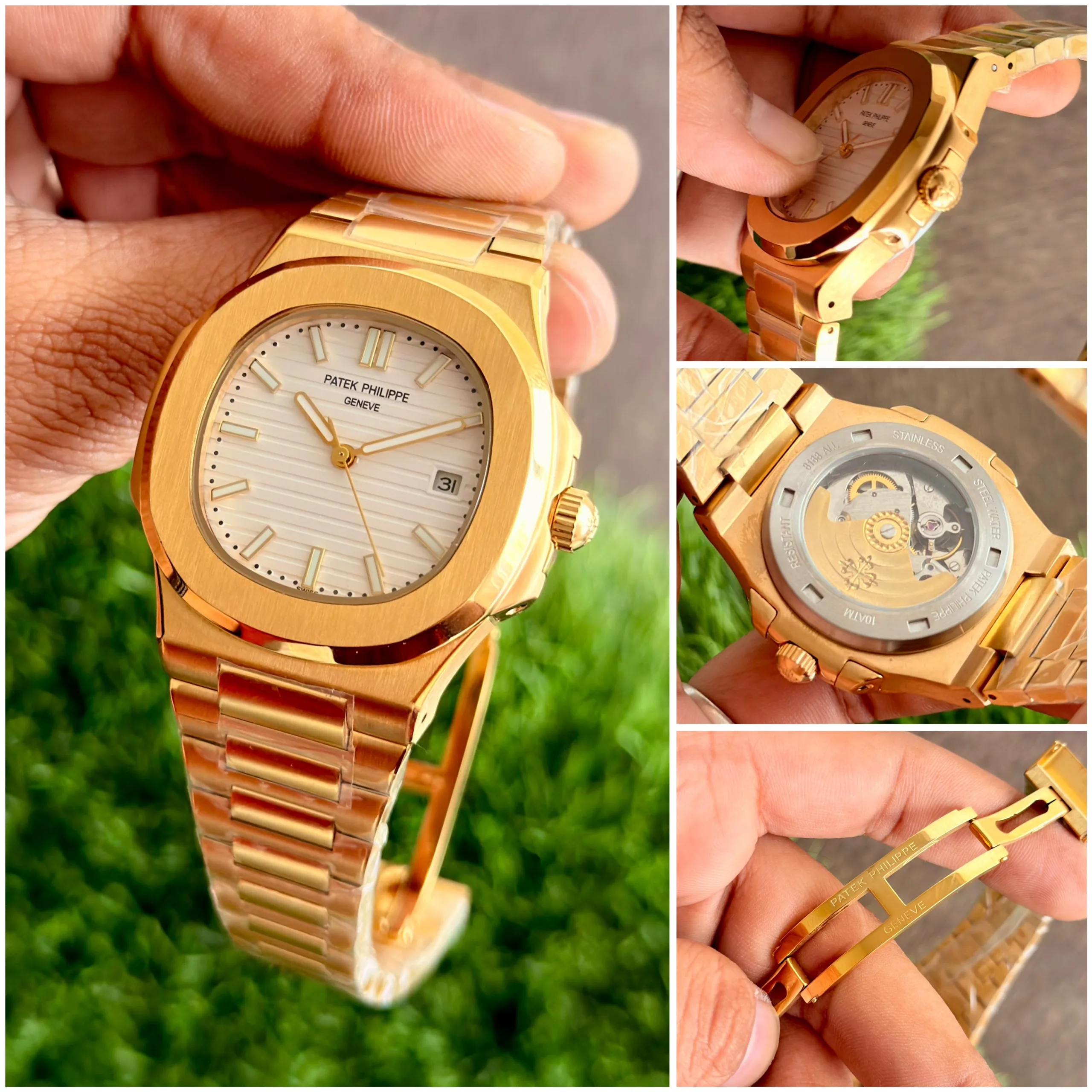 Patek Philippe Nautilus Style Automatic Gold3