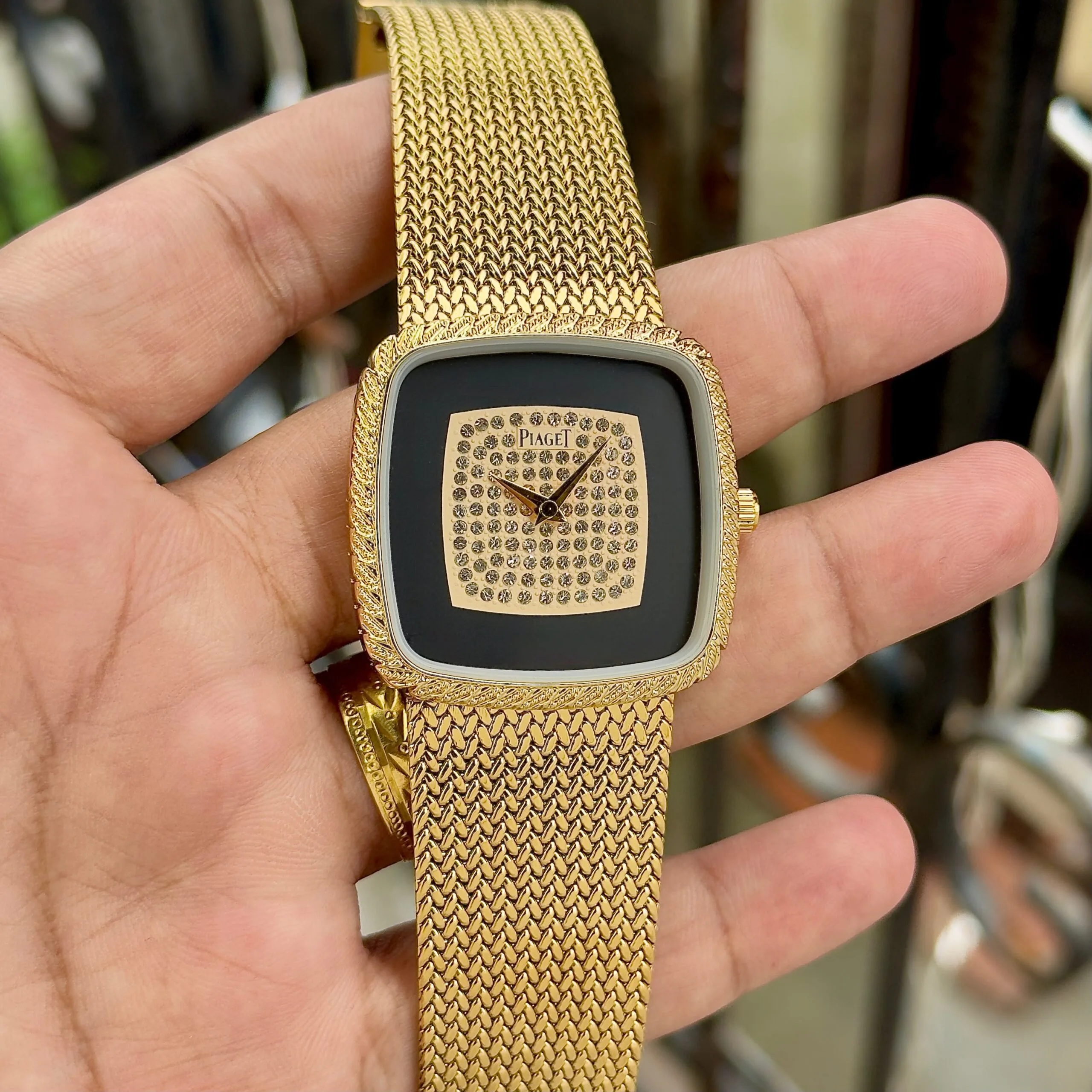 Piaget Black & Gold Crystal Style