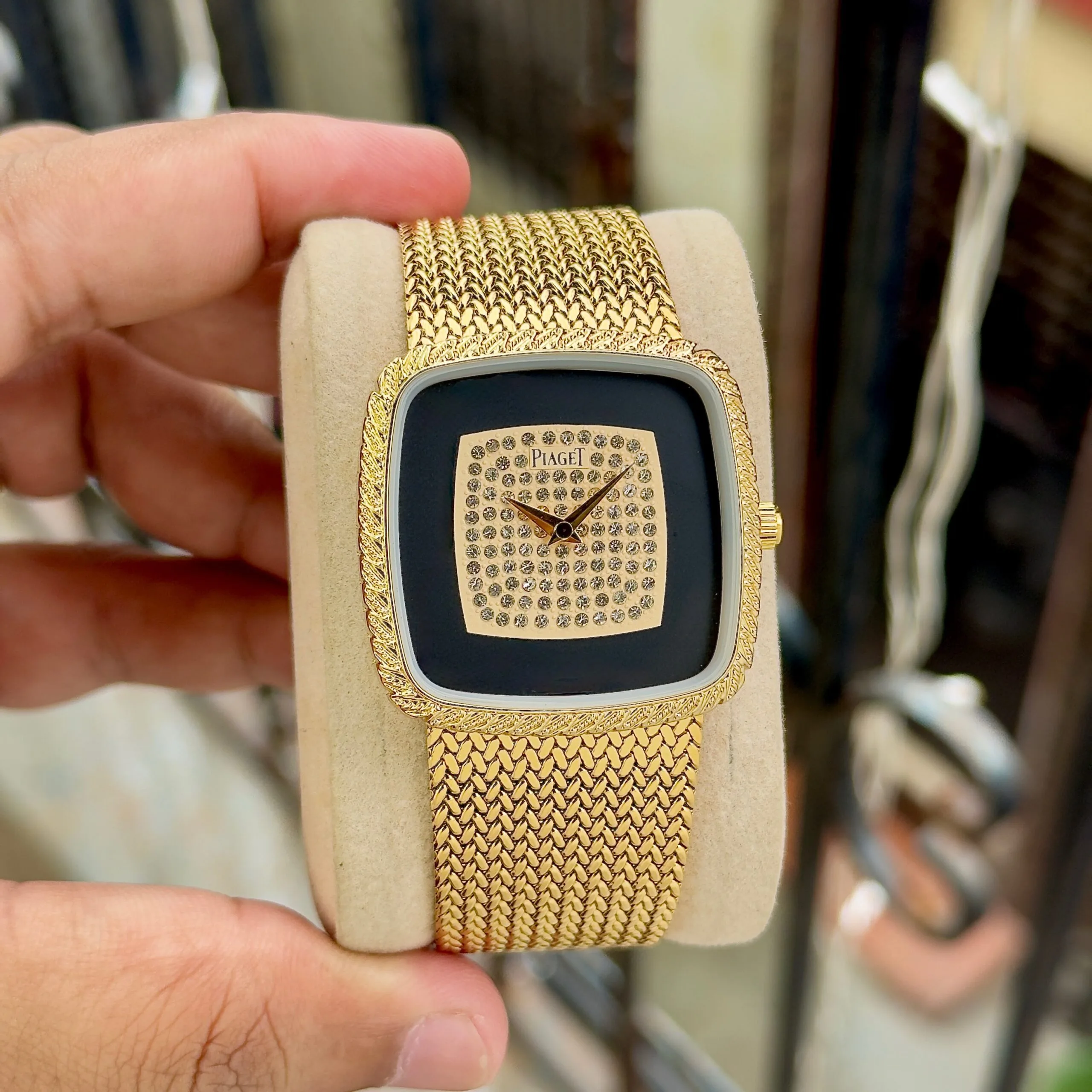 Piaget Black & Gold Crystal Style
