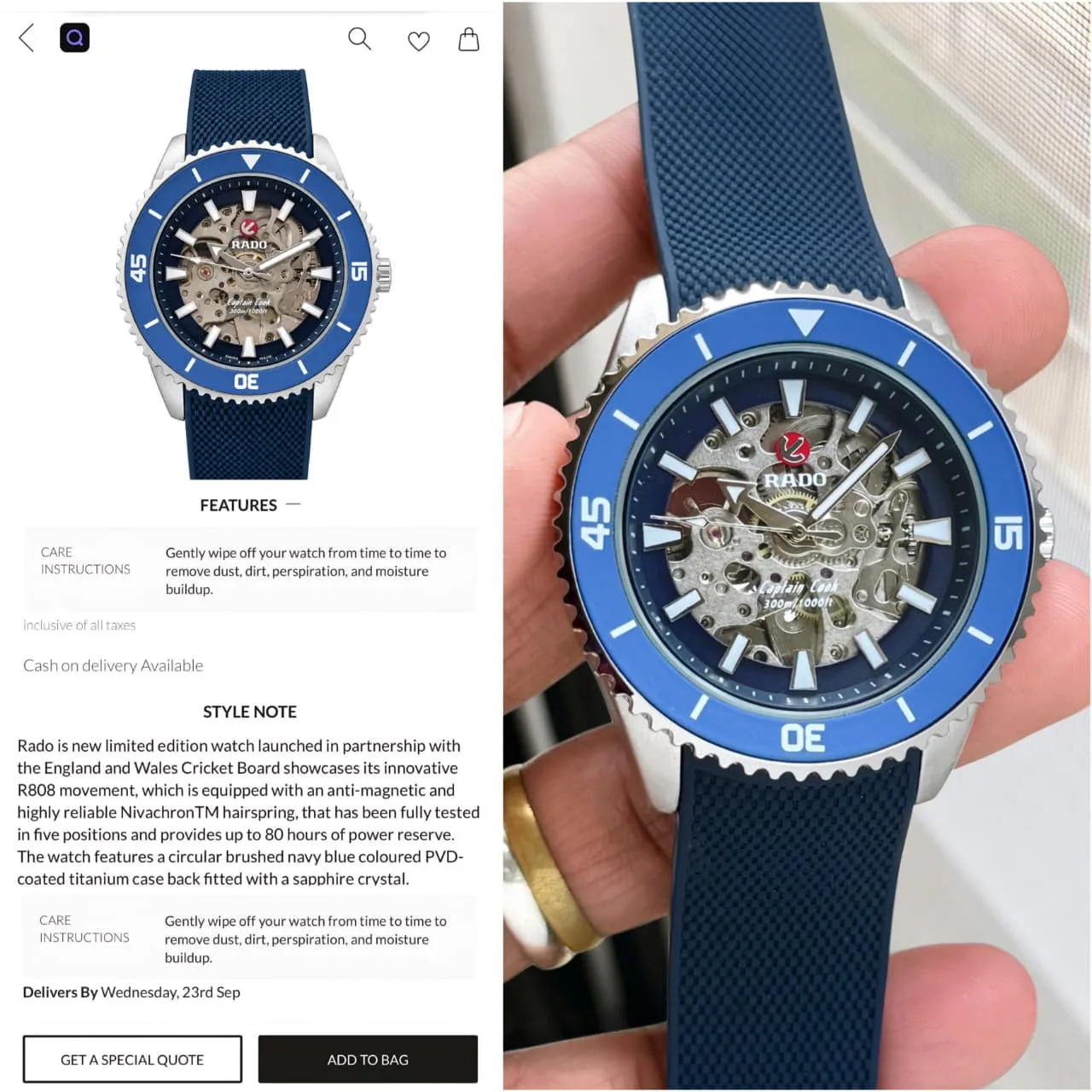 Rado Captain Cook 42mm Silver Dial